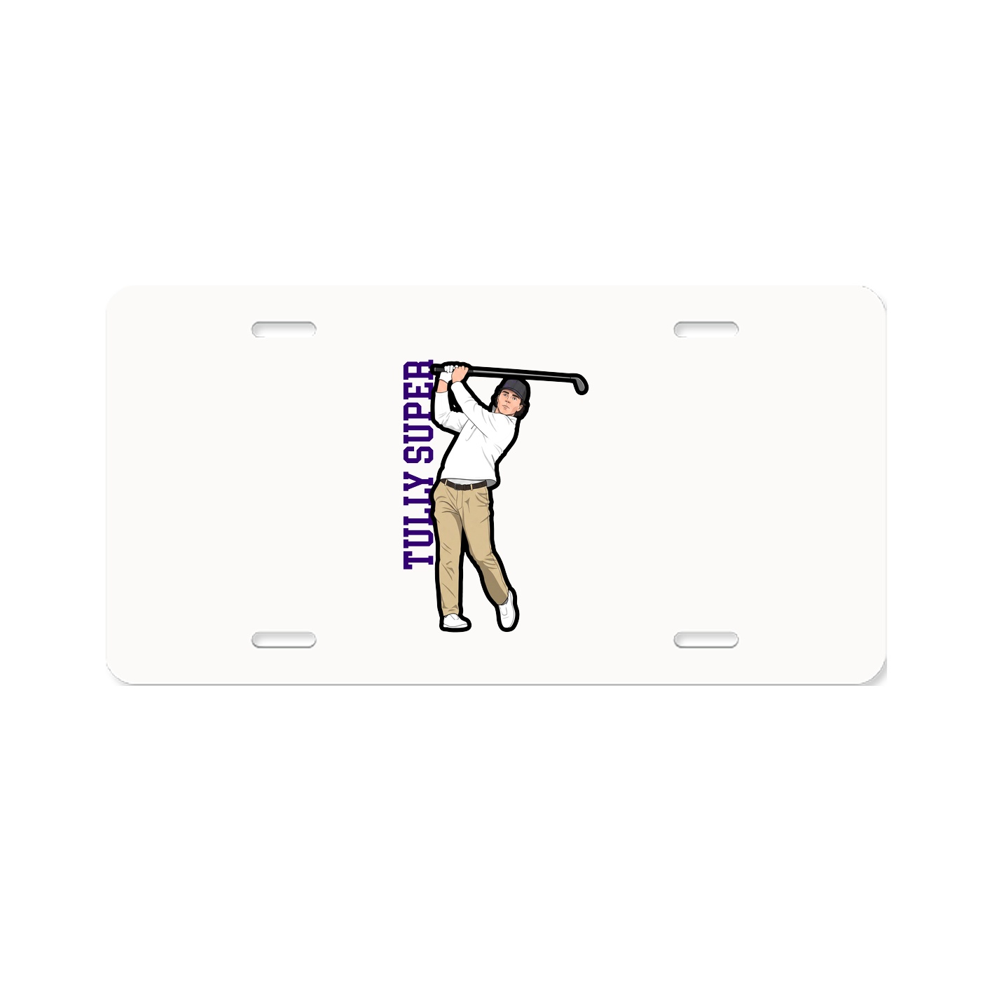License Plate — Name Vertical in Classic