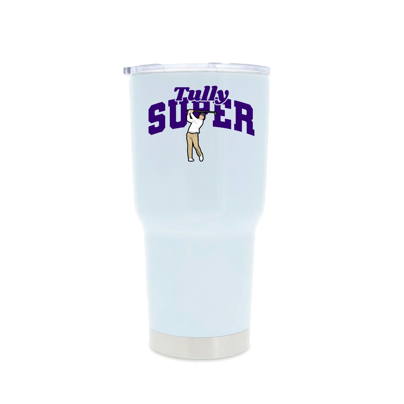 30oz Stainless Steel Tumbler — Signature Arch in White