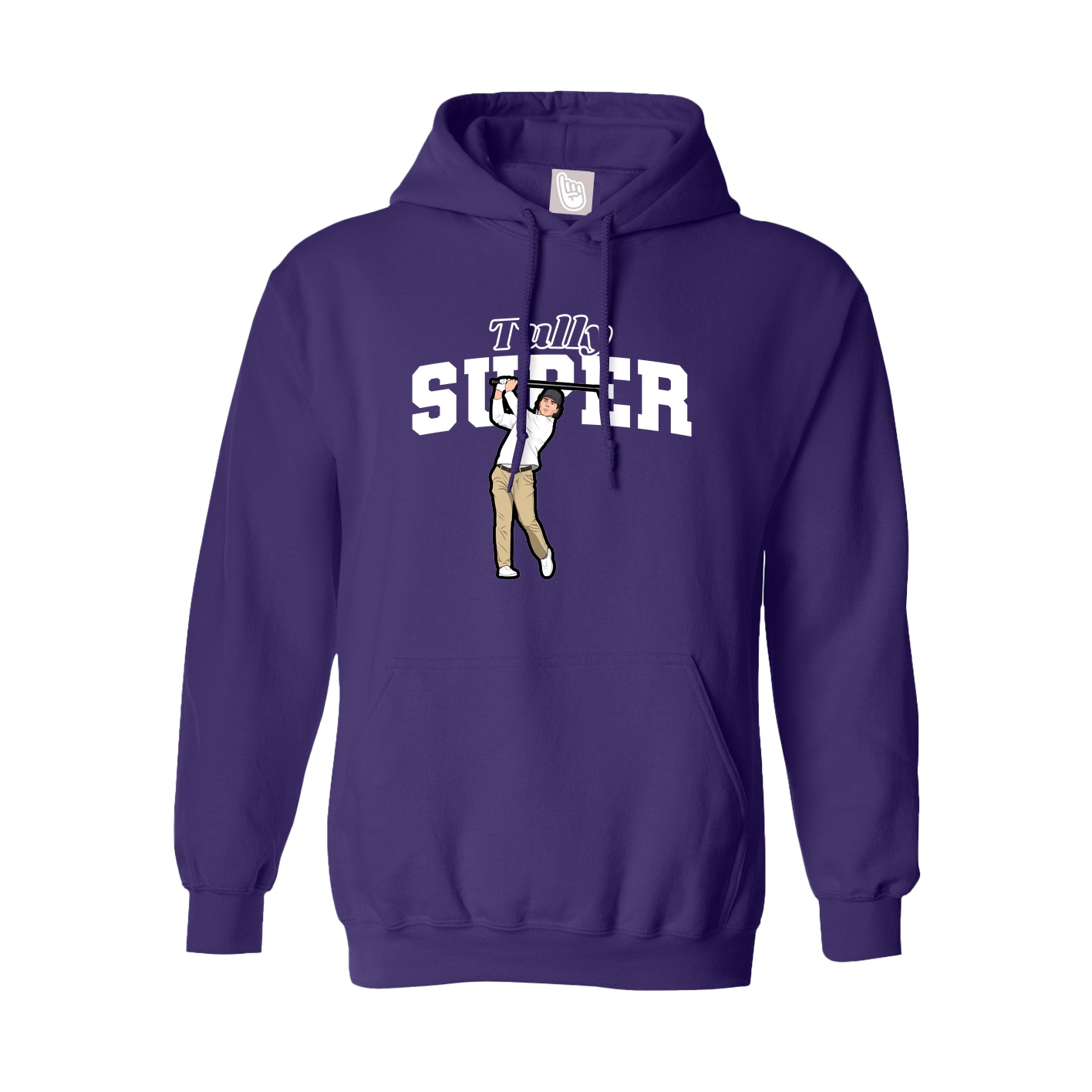 Hoodie — Name Arch in Purple