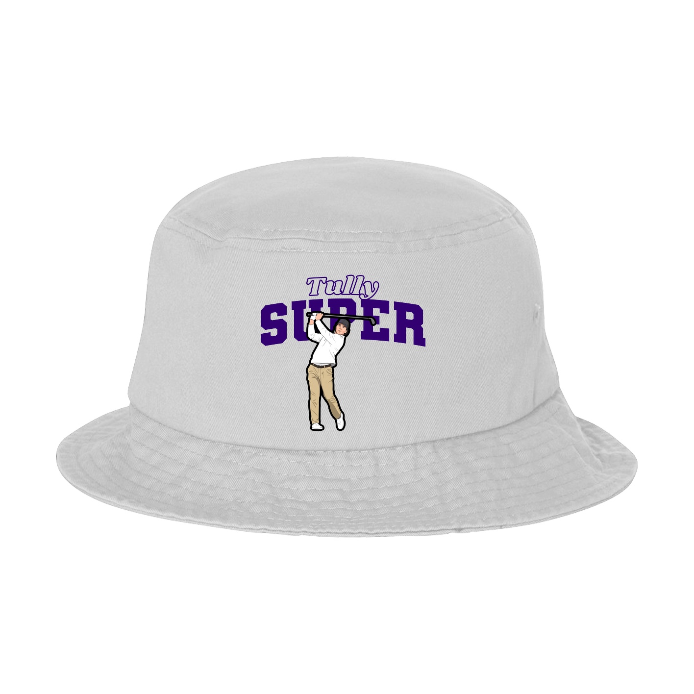 Bucket Cap — Name Arch in White