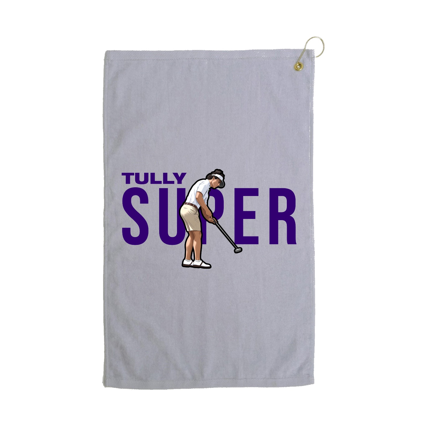 Golf Towel — Player Name in Grey