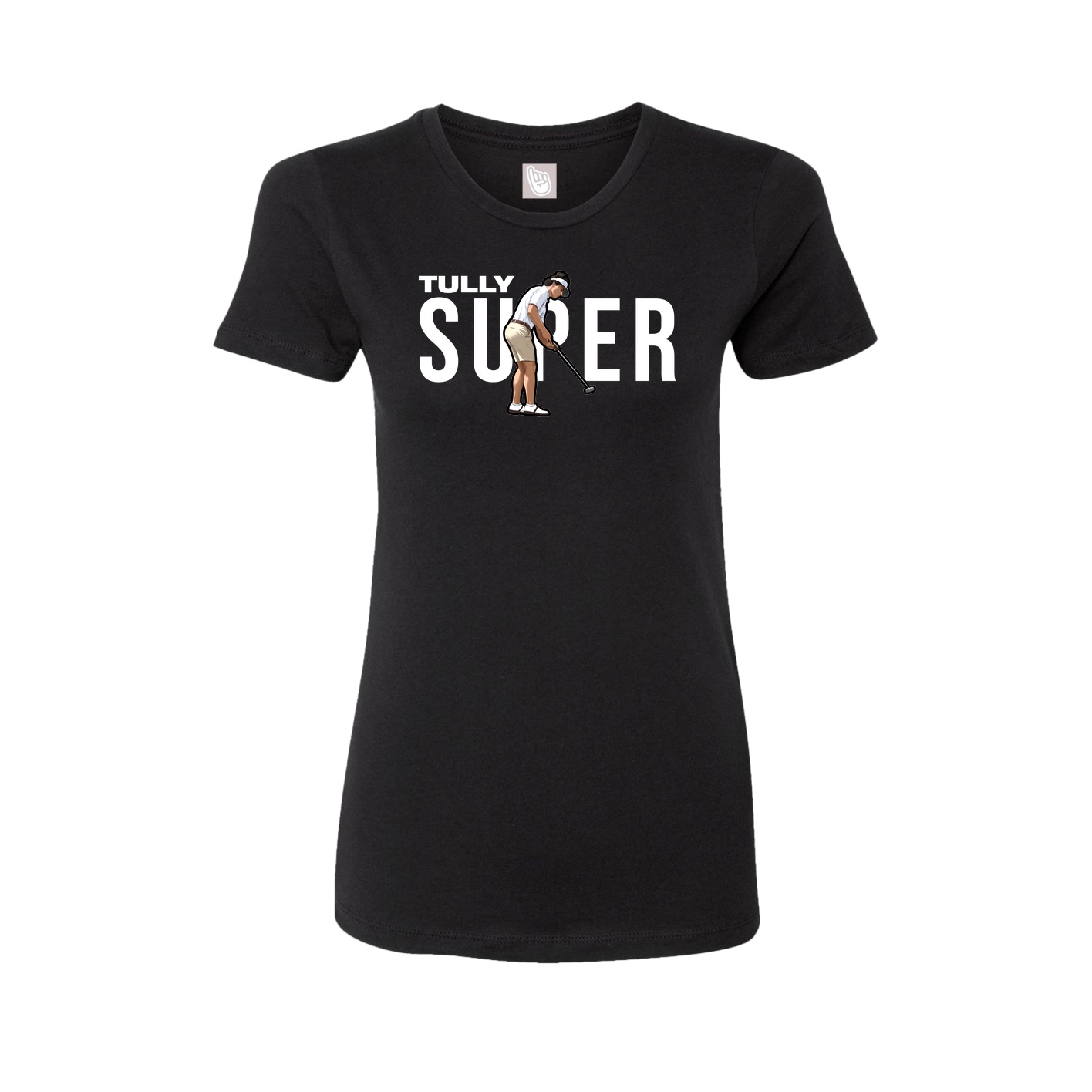 Fitted Women's Tee — Player Name in Black