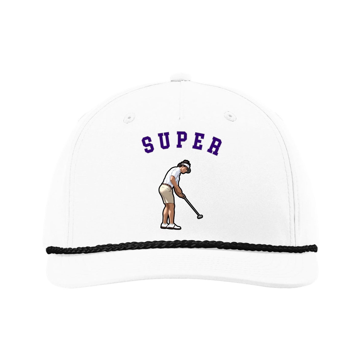 Five-Panel Classic Rope Cap — Shirsey Arch in White
