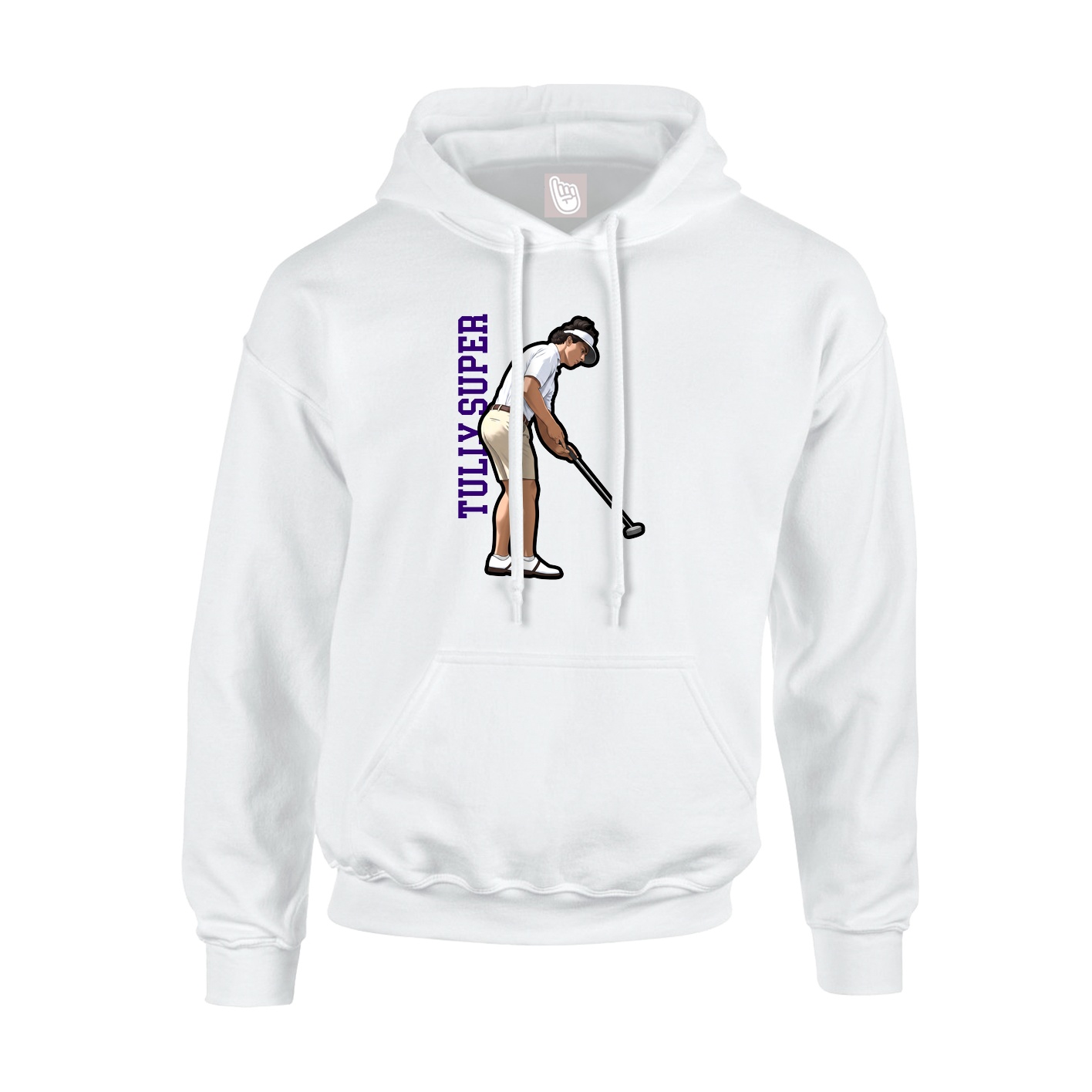 Hoodie — Name Vertical in White
