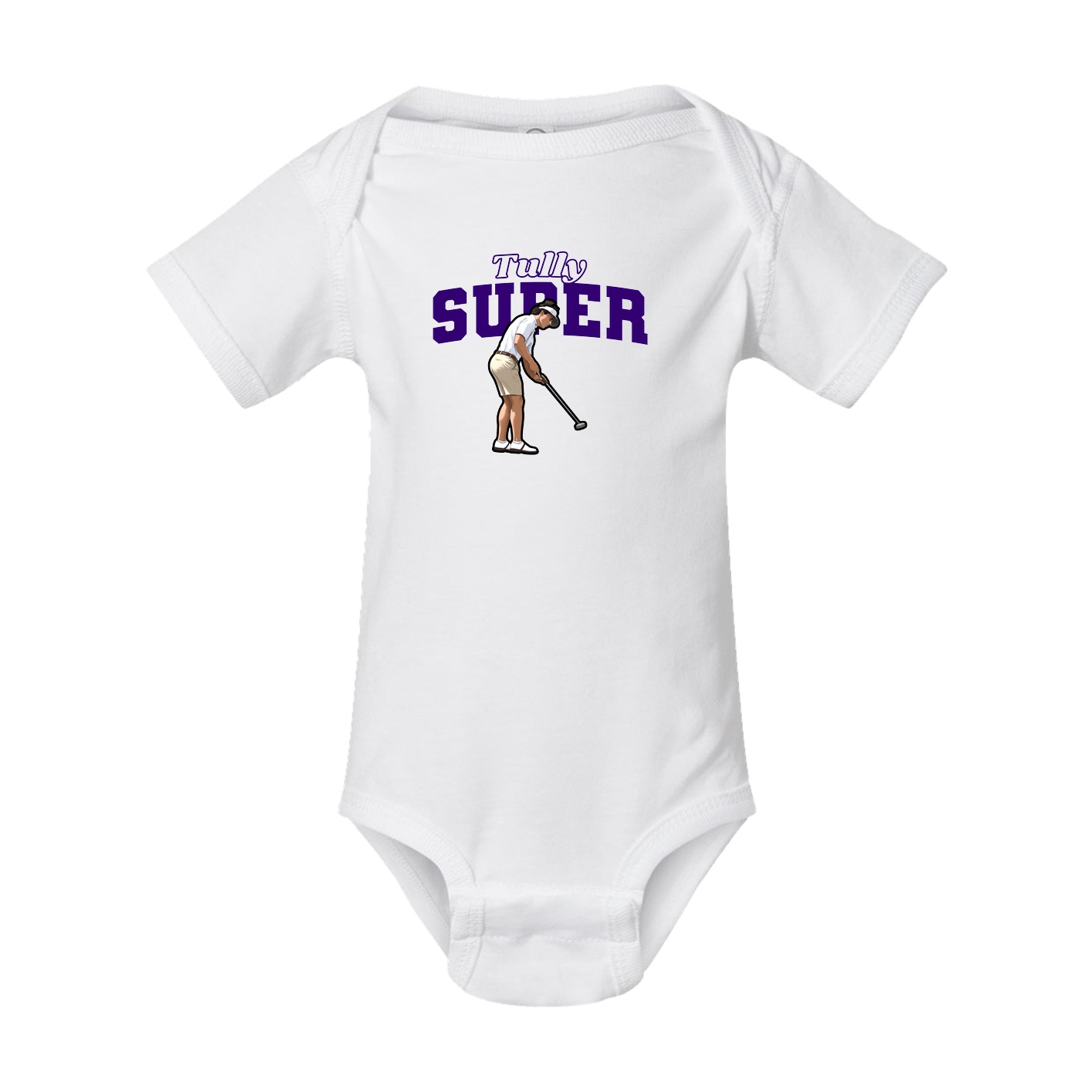 Baby Onesie — Name Arch in White