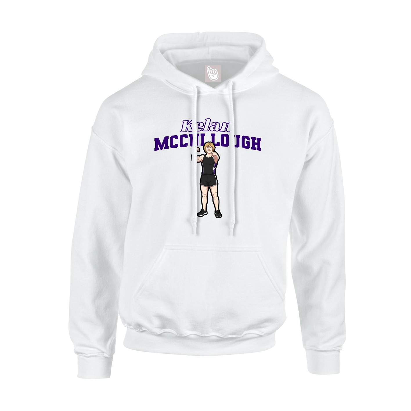 Hoodie — Name Arch in White
