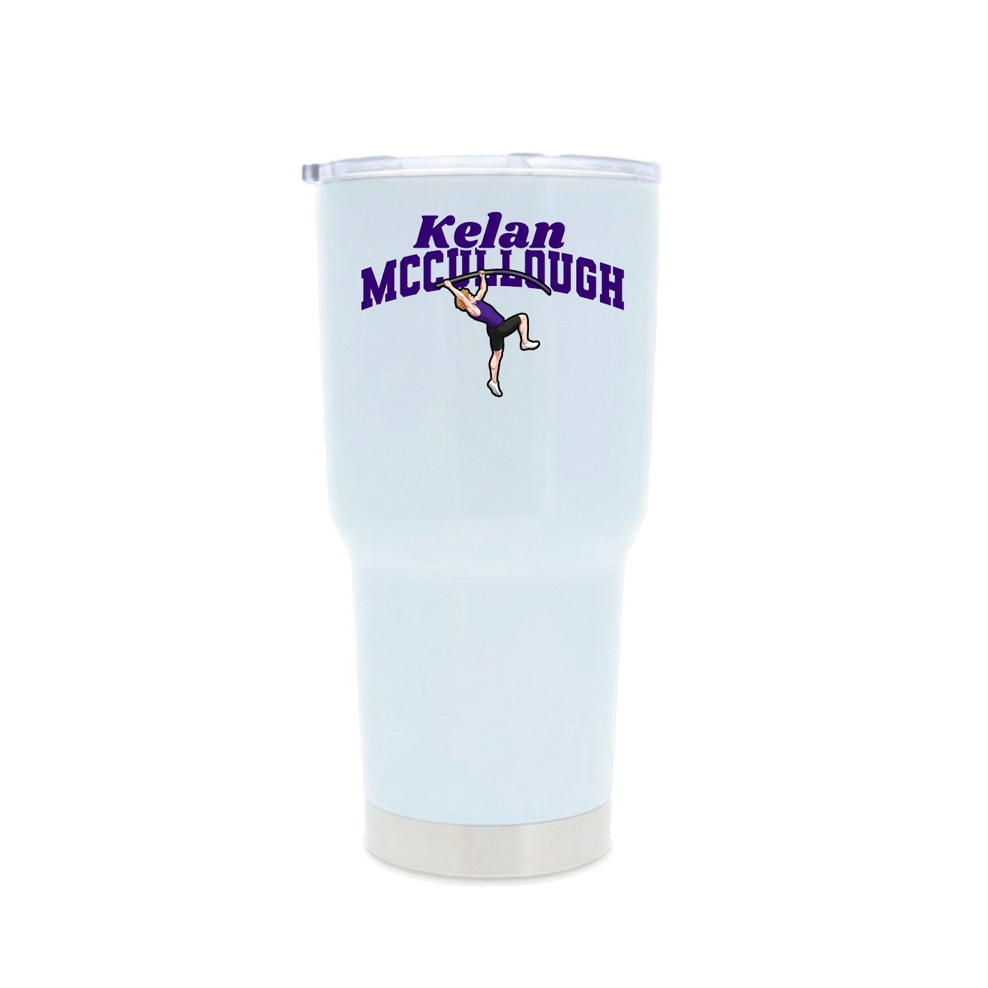 30oz Stainless Steel Tumbler — Signature Arch in White