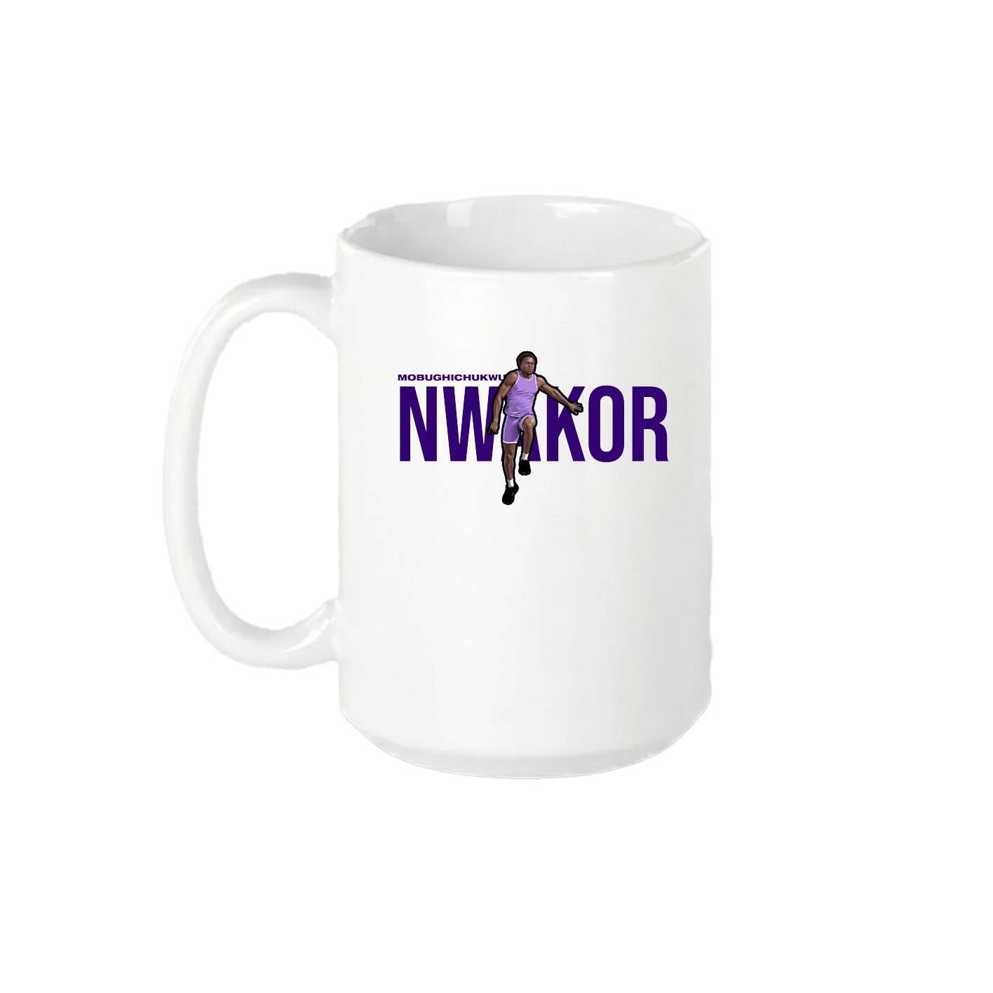15oz Coffee Mug — Player Name in White