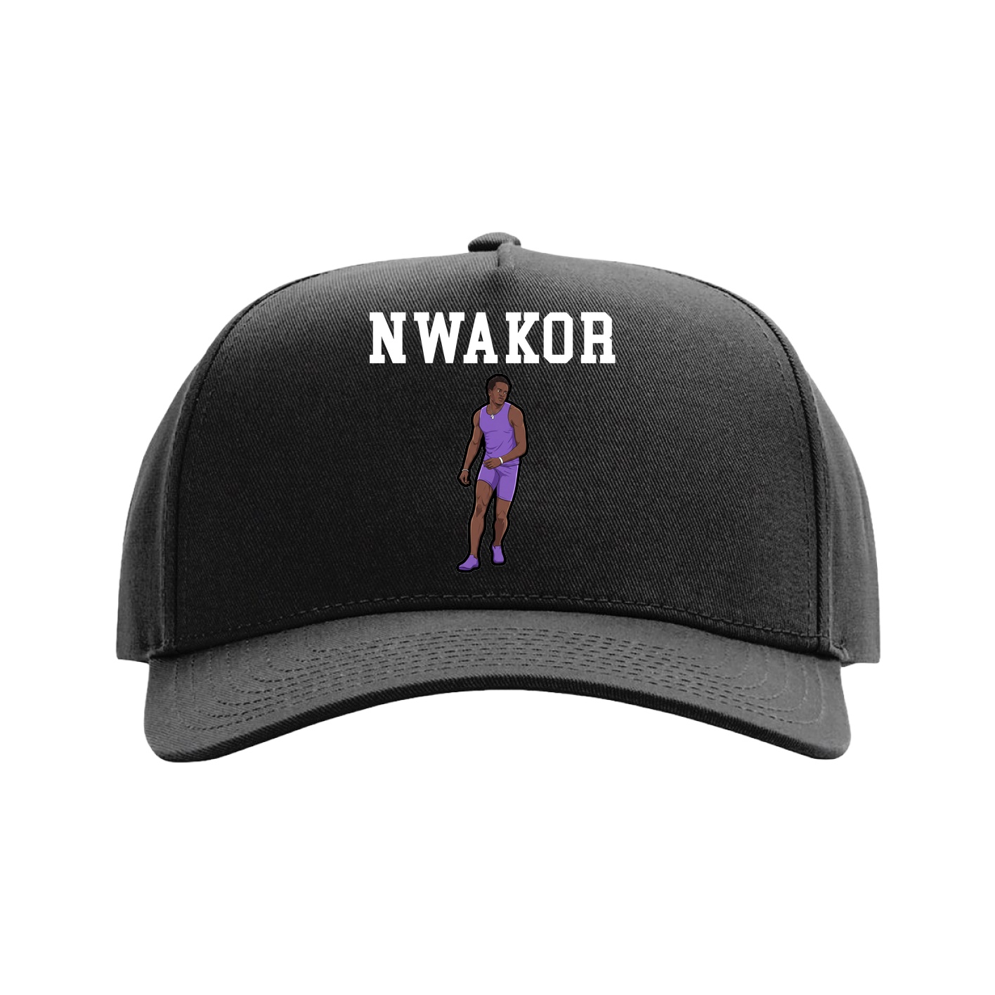 Full Fabric Five-Panel Champ Cap — Shirsey in Black