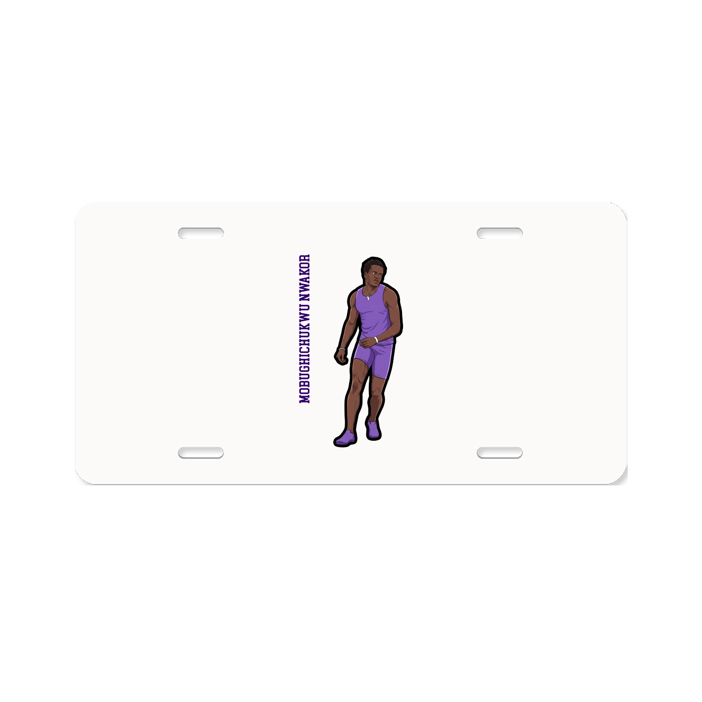 License Plate — Name Vertical in Classic