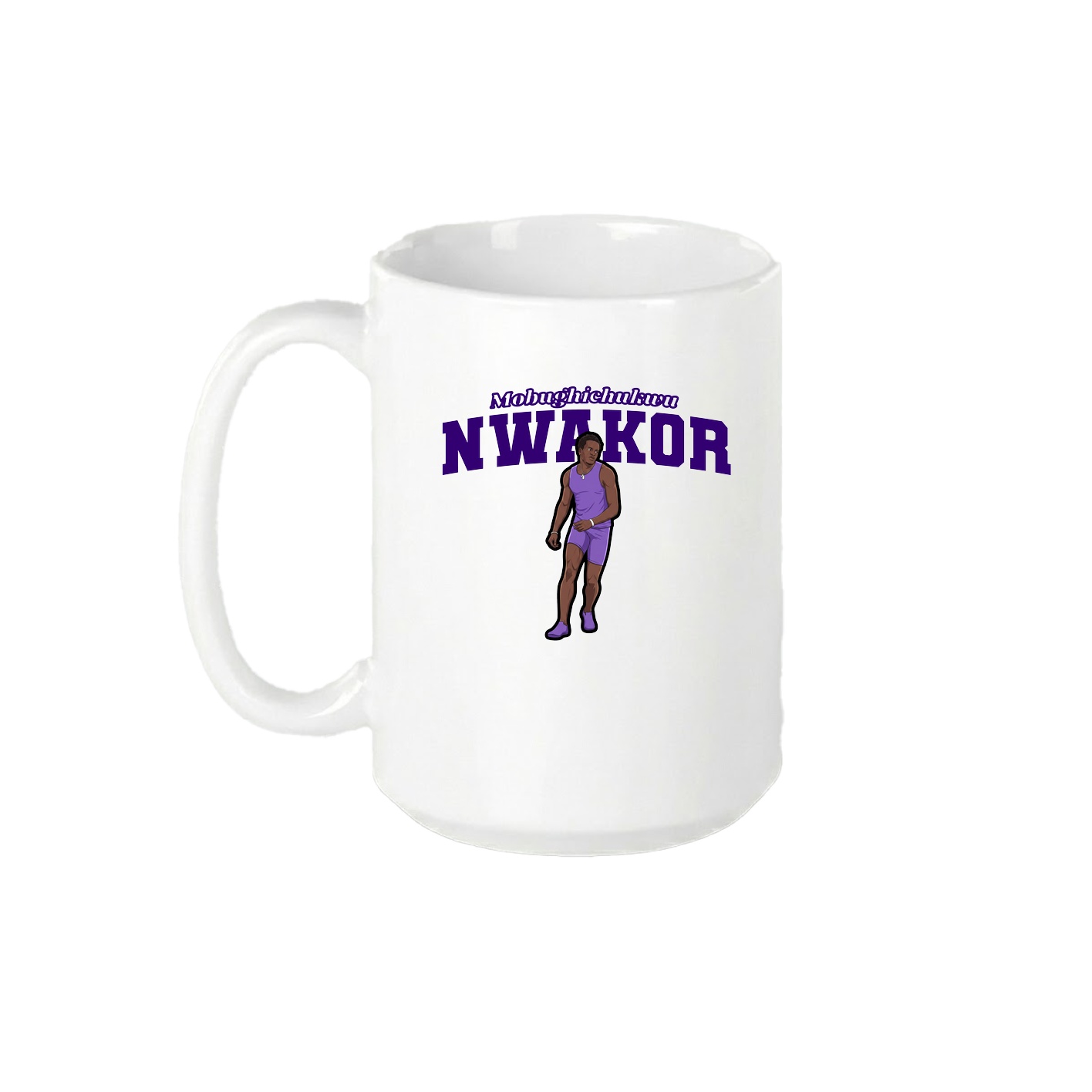 15oz Coffee Mug — Name Arch in White