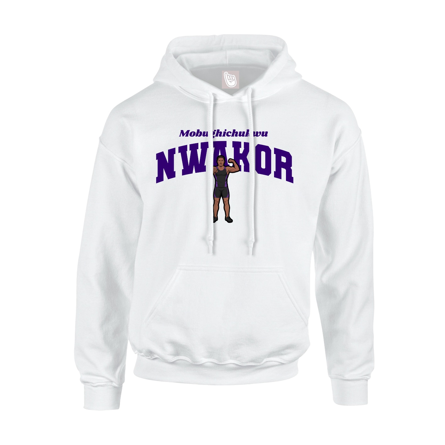 Hoodie — Signature Arch in White