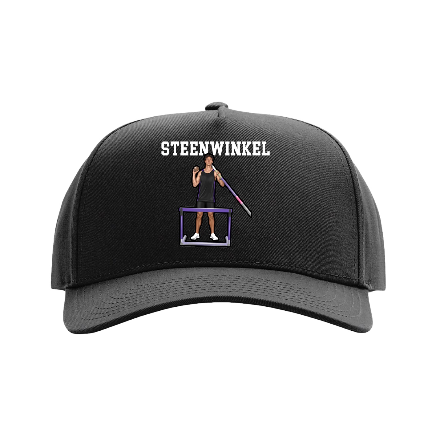 Full Fabric Five-Panel Champ Cap — Shirsey in Black
