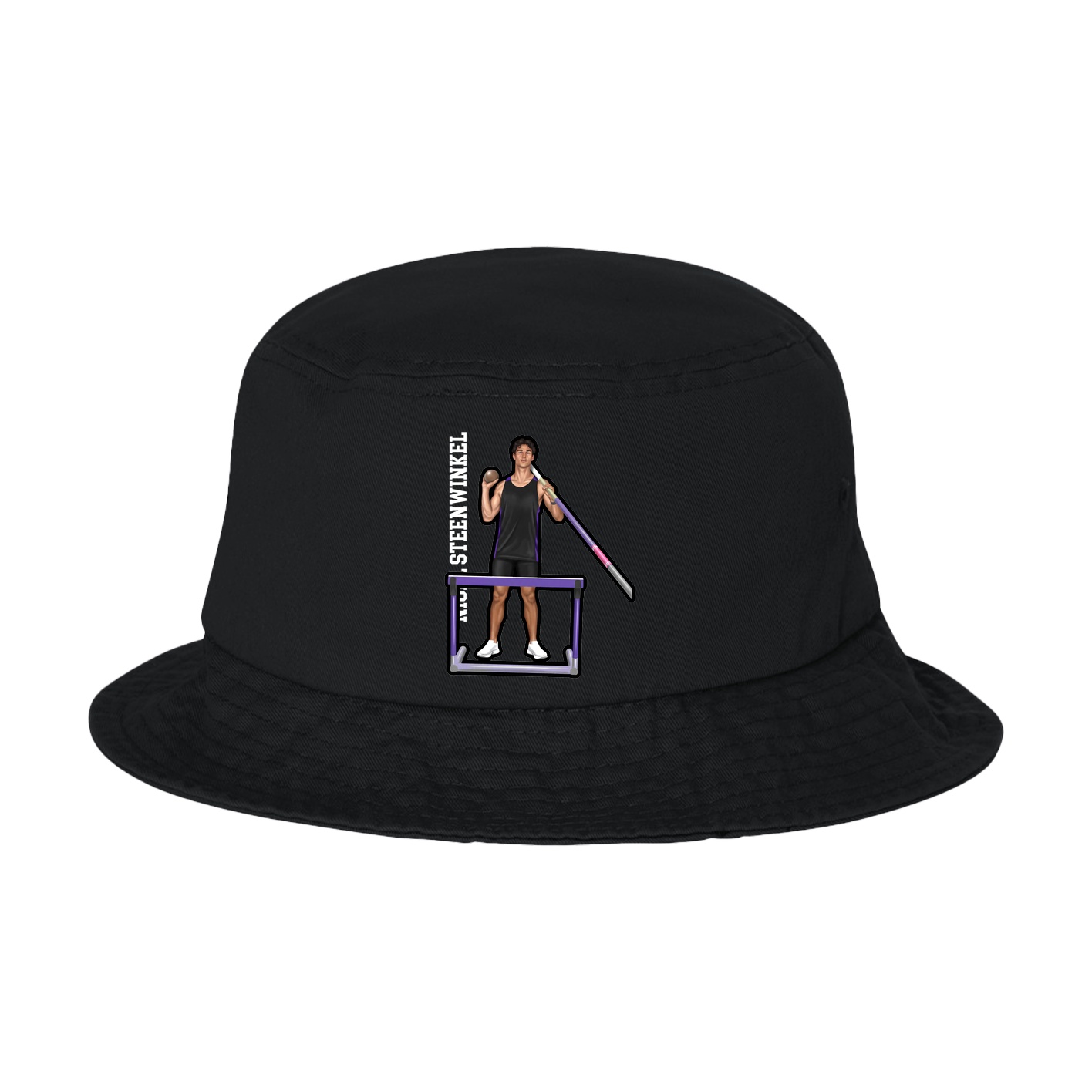 Bucket Cap — Name Vertical in Black