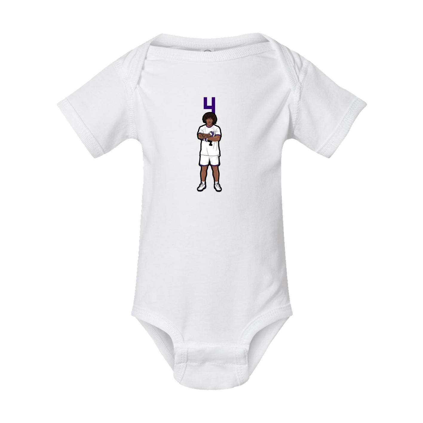 Baby Onesie — Number Top in White