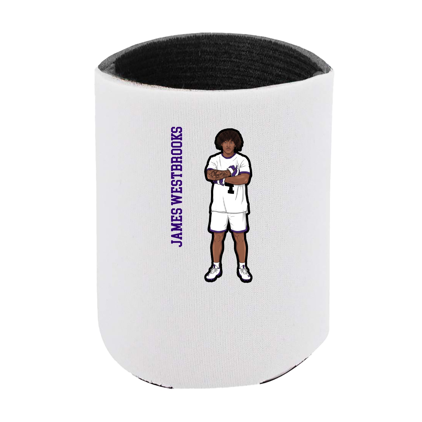 Can Holder — Name Vertical in White