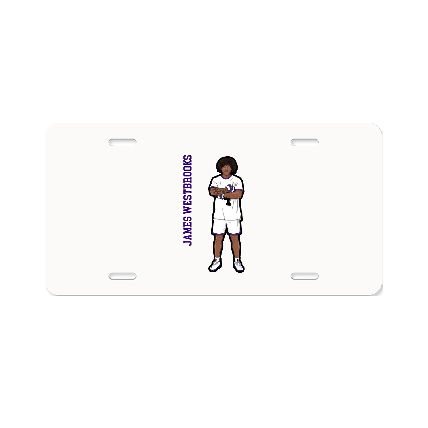 License Plate — Name Vertical in Classic