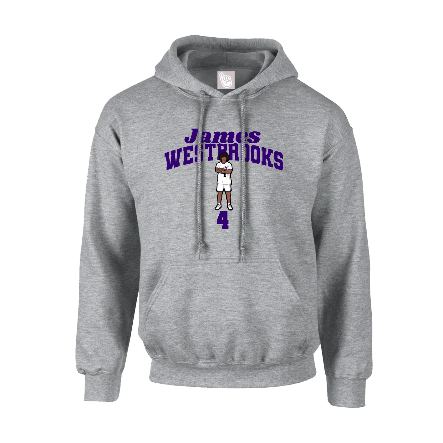 Youth Hoodie — Signature Arch in Grey