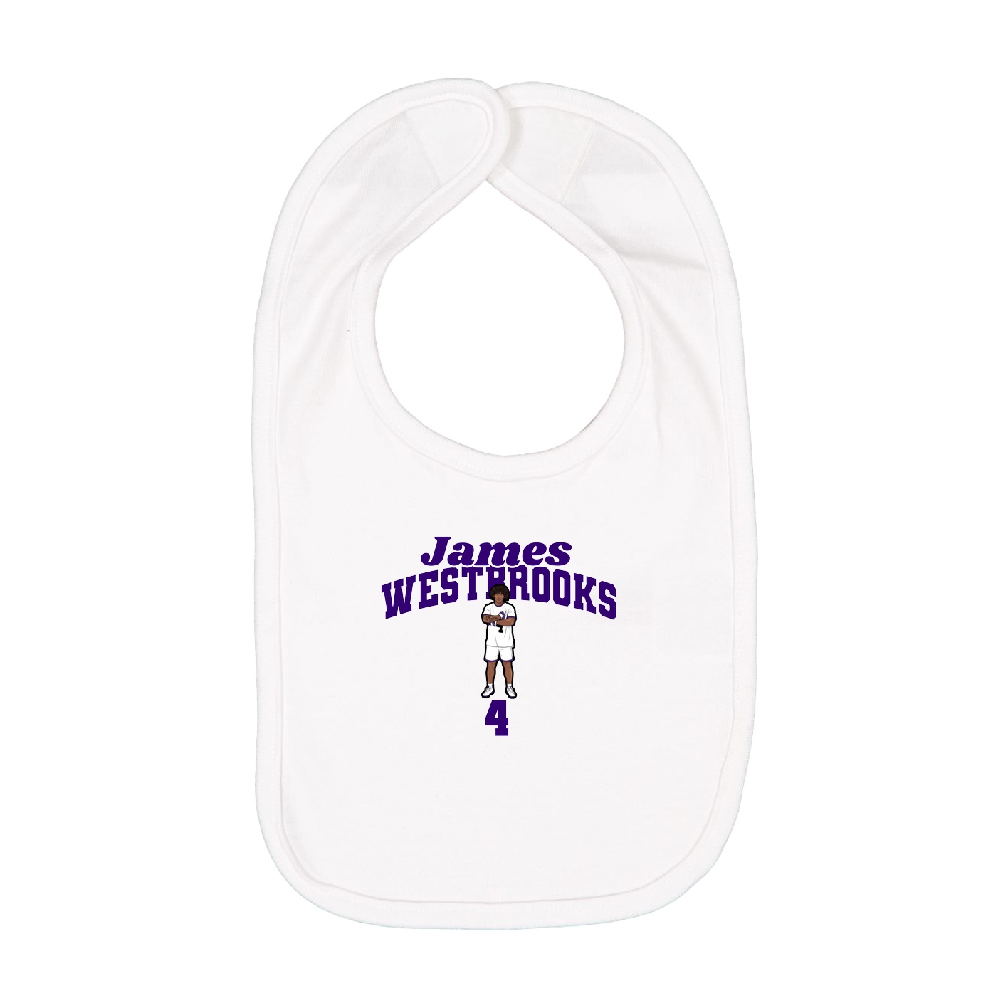 Infant Bib — Signature Arch in White