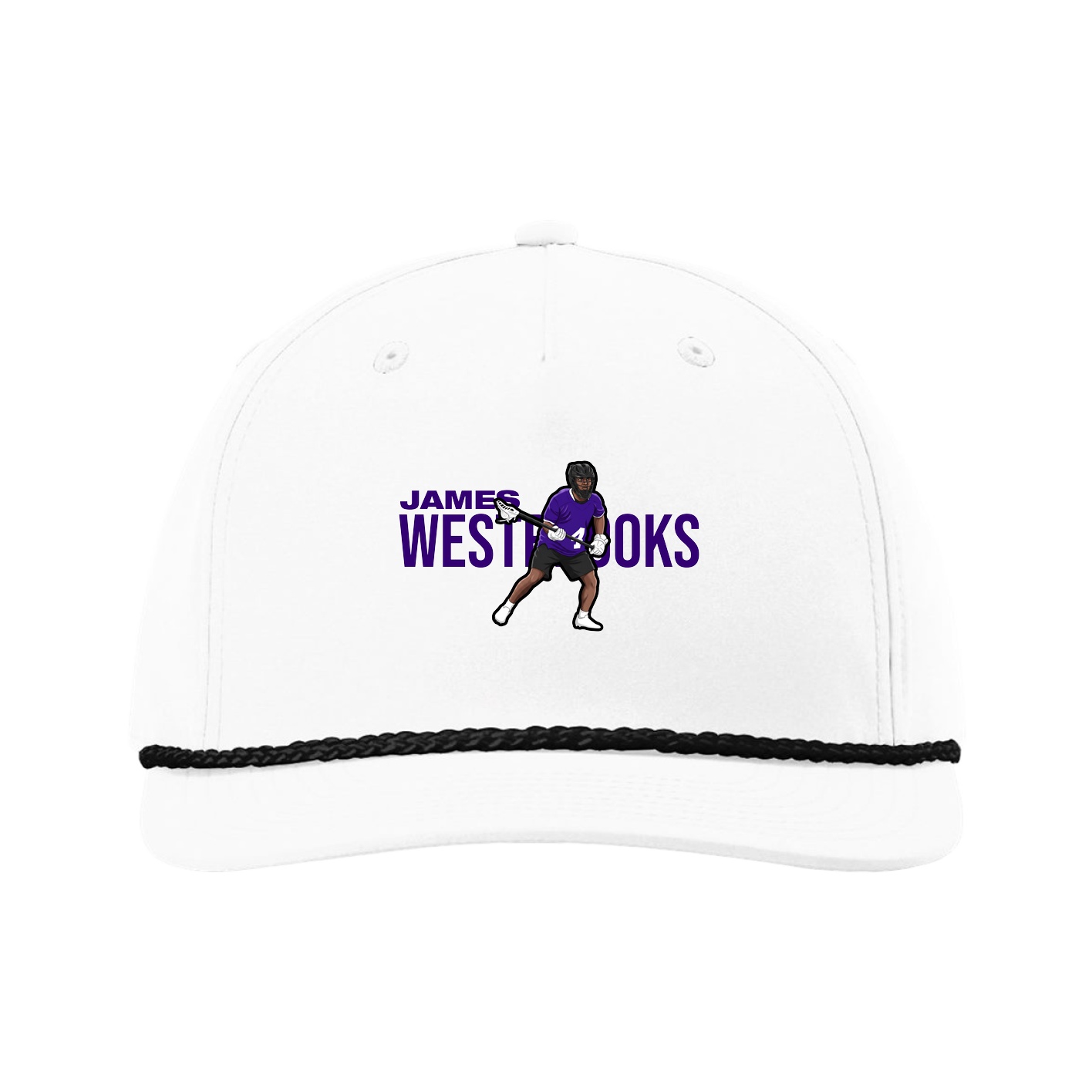 Five-Panel Classic Rope Cap — Player Name in White