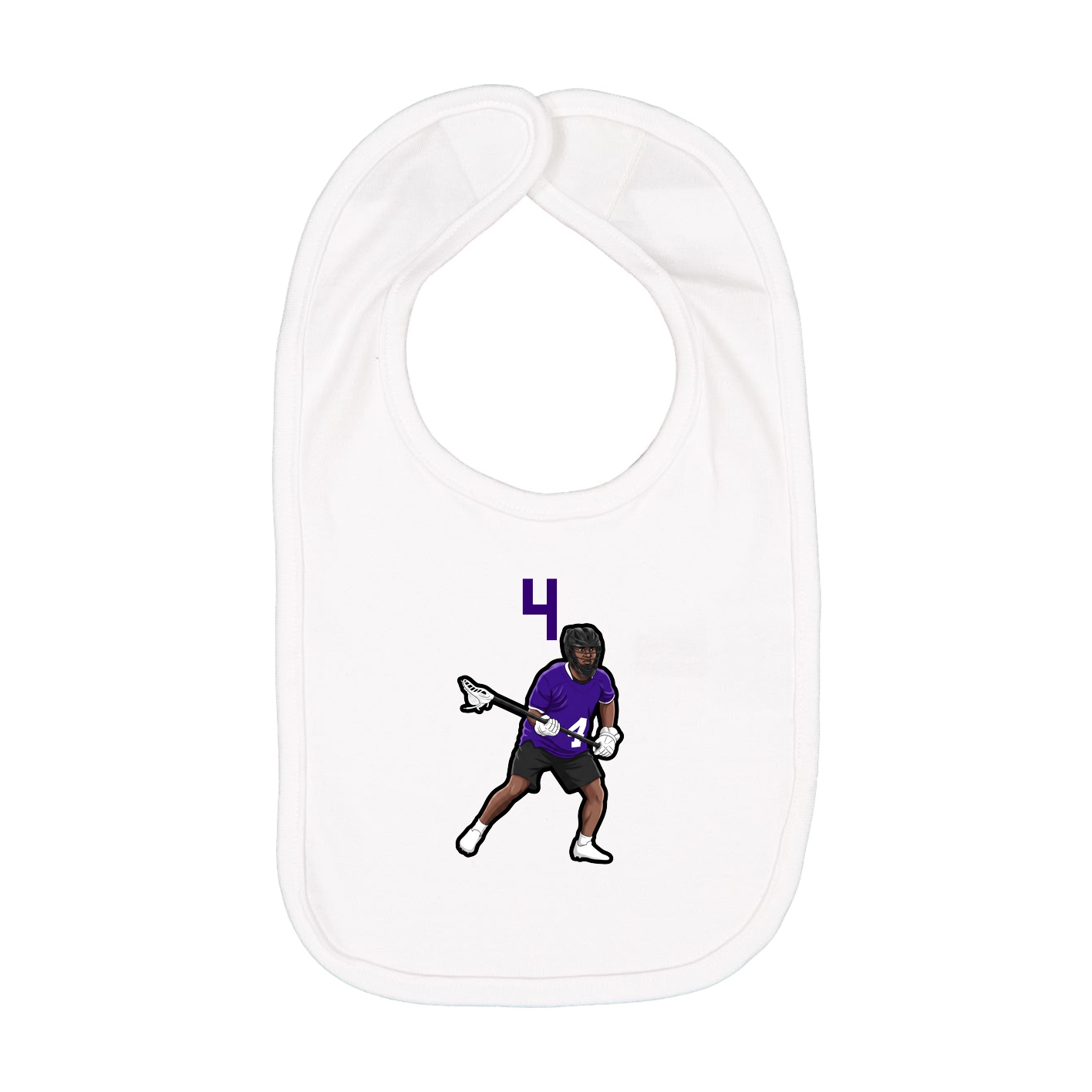 Infant Bib — Number Top in White