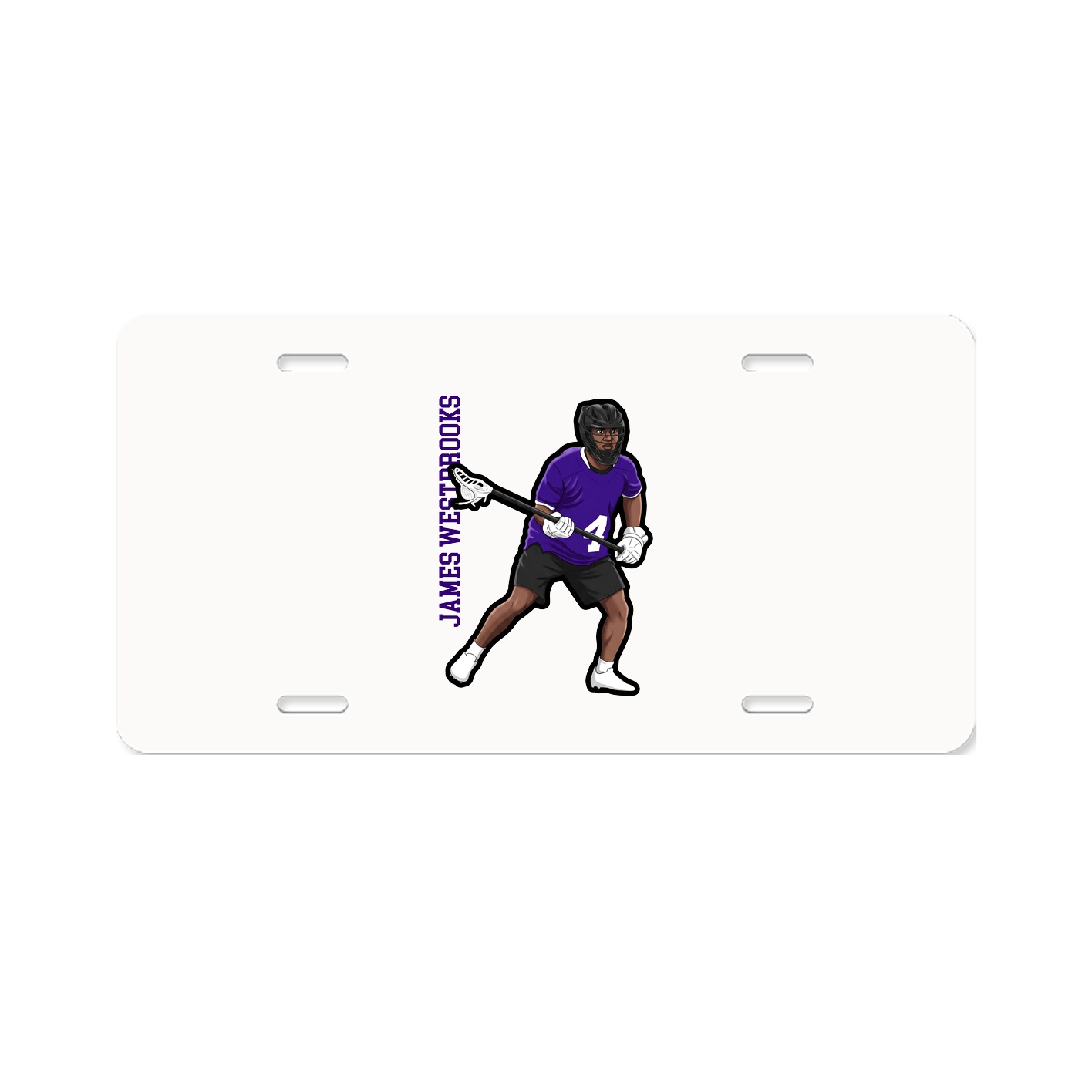 License Plate — Name Vertical in Classic