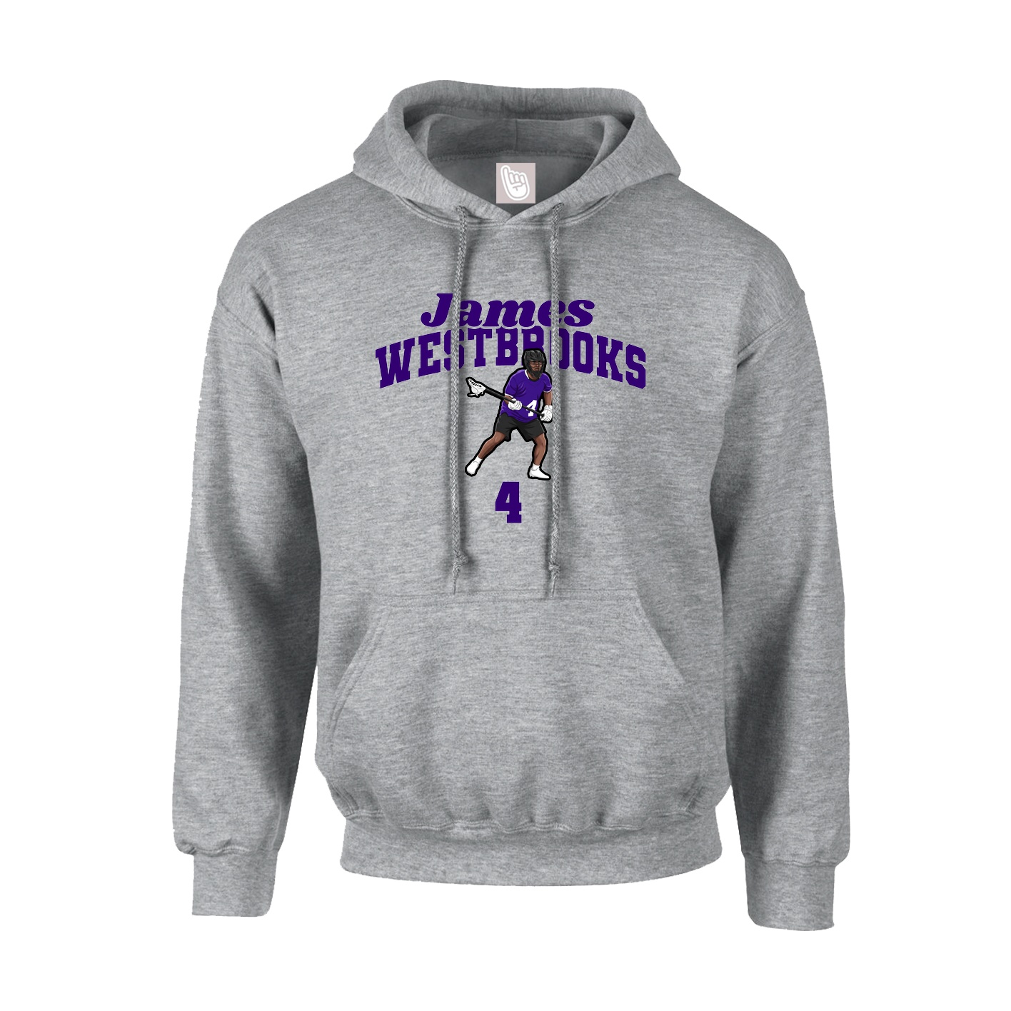 Youth Hoodie — Signature Arch in Grey