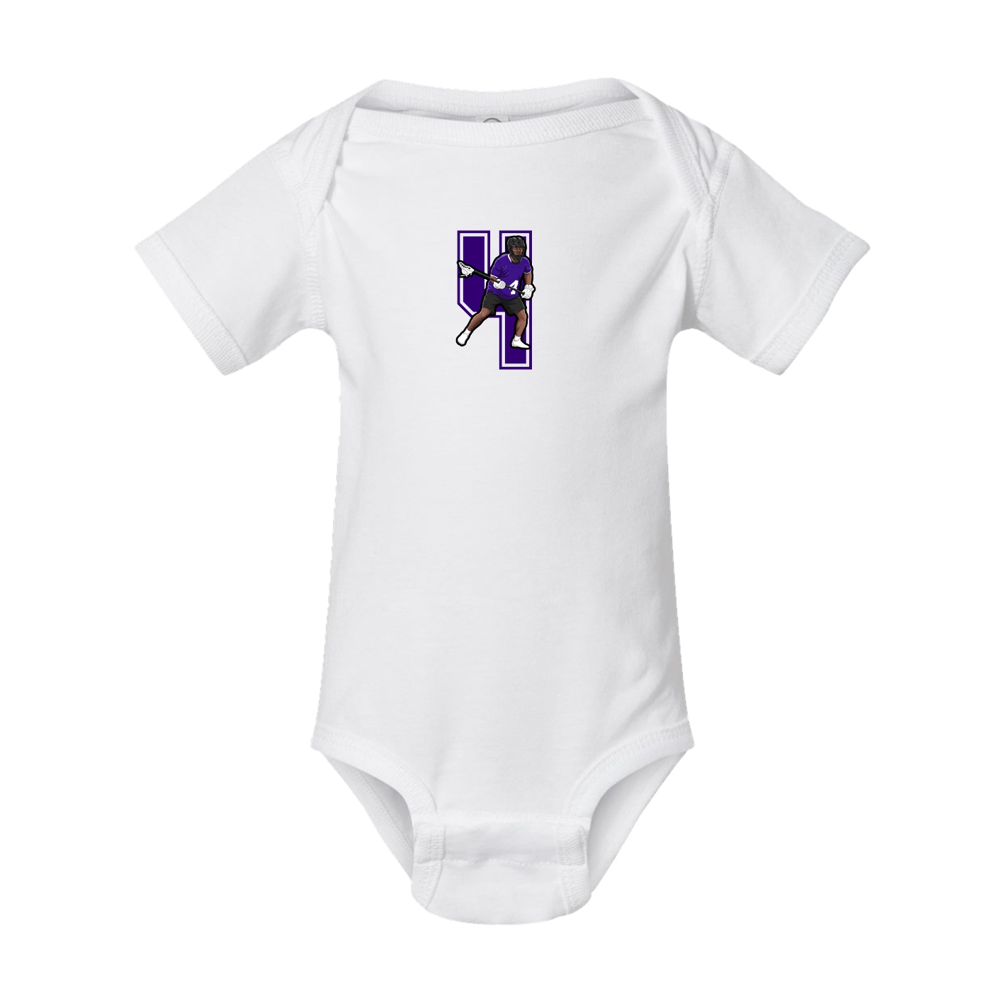 Baby Onesie — Number in White