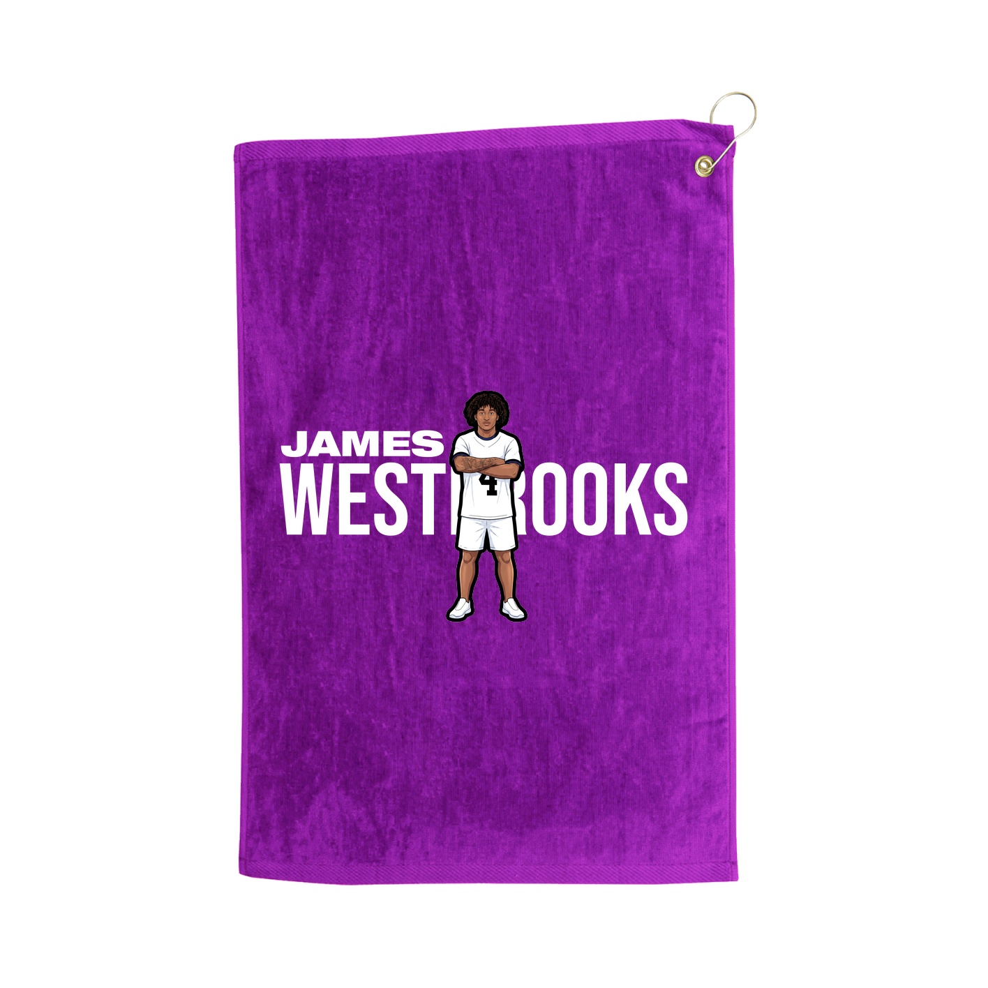 Golf Towel — Player Name in Purple