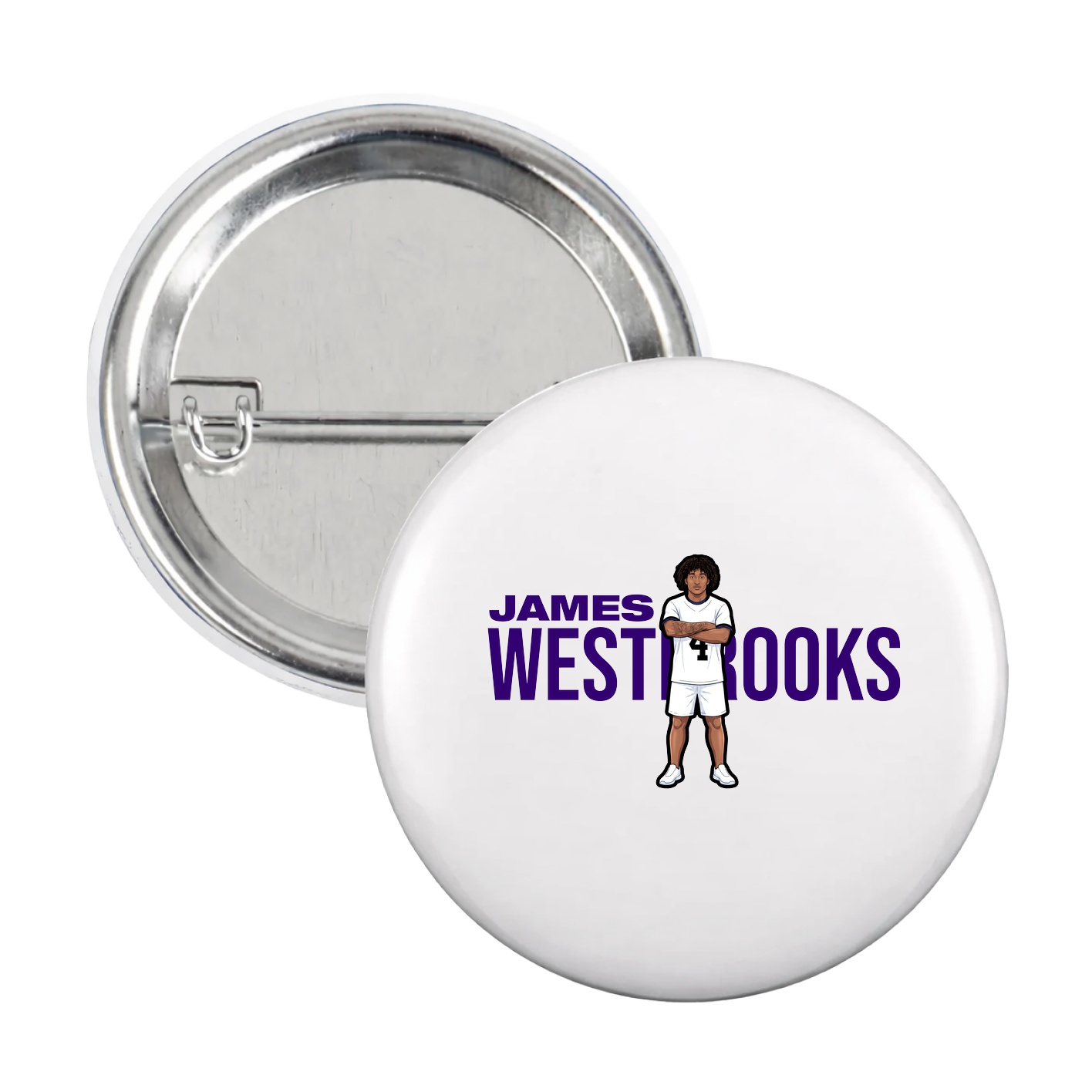 Game Day Button — Player Name in White