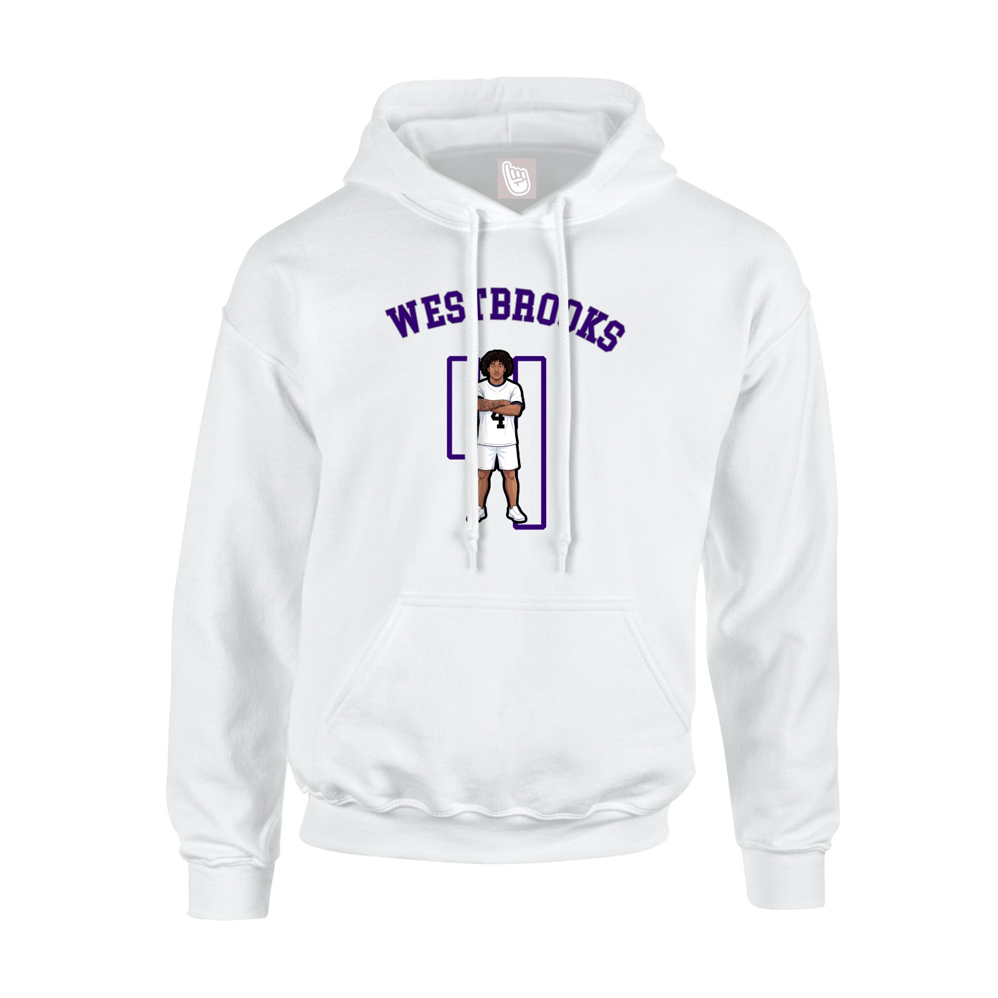 Youth Hoodie — Shirsey Arch in White