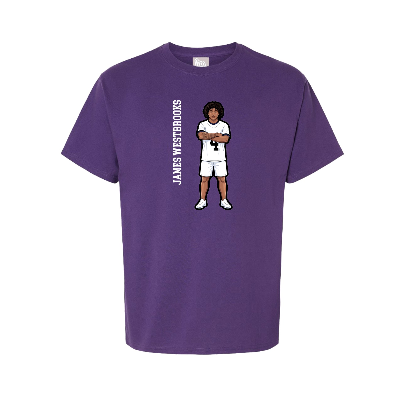 Tee — Name Vertical in Purple