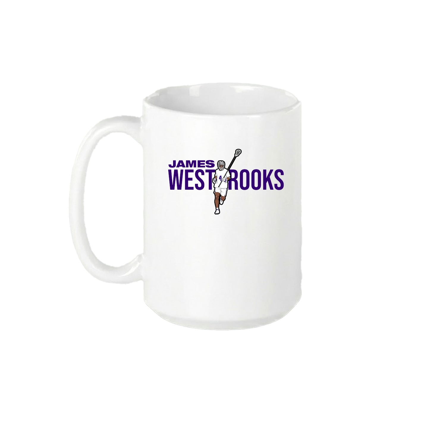 15oz Coffee Mug — Player Name in White