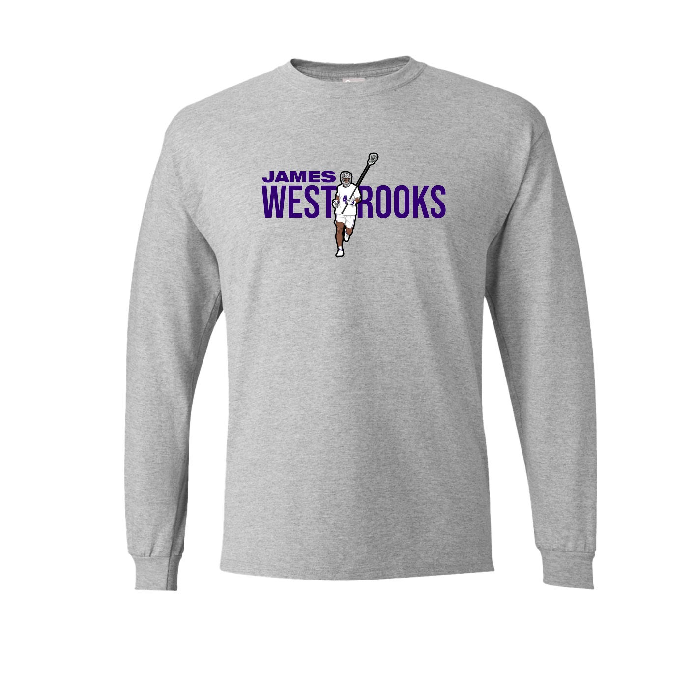Long Sleeve Tee — Player Name in Grey