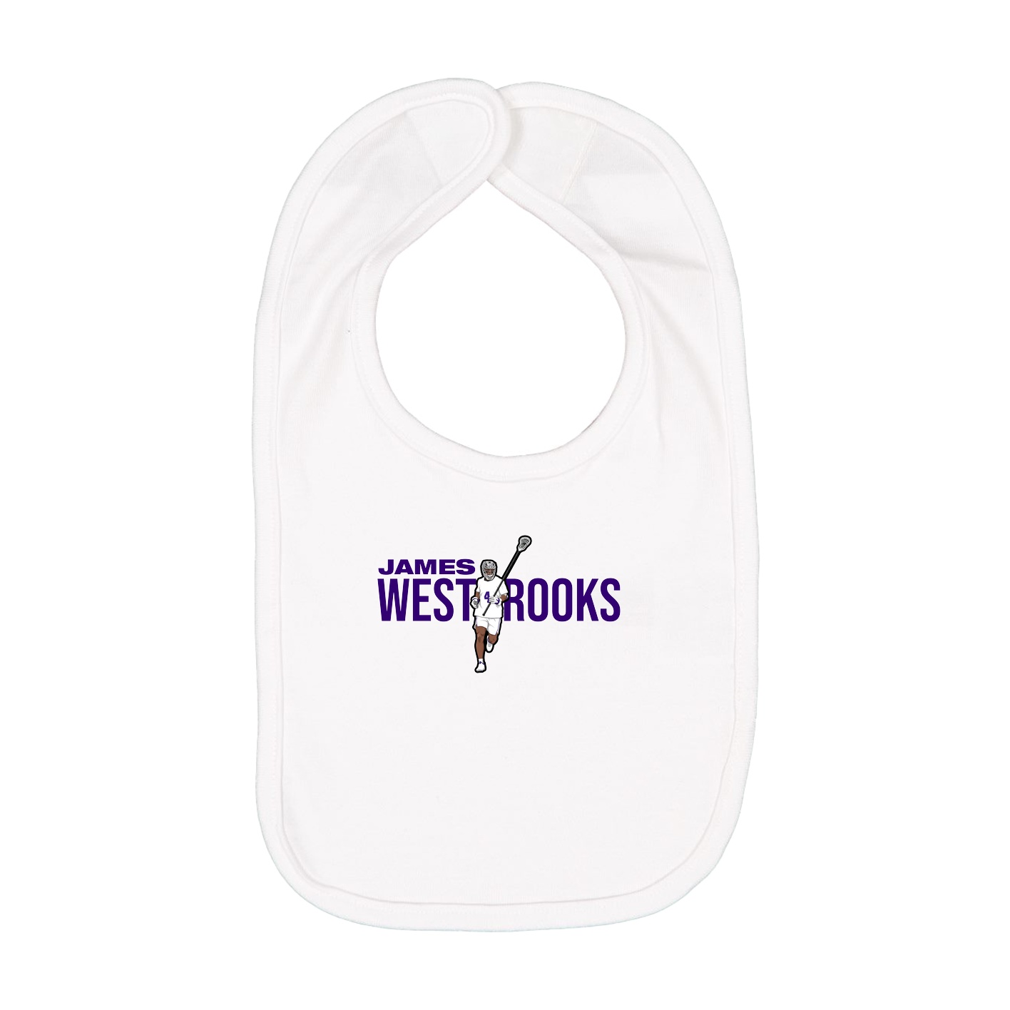 Infant Bib — Player Name in White