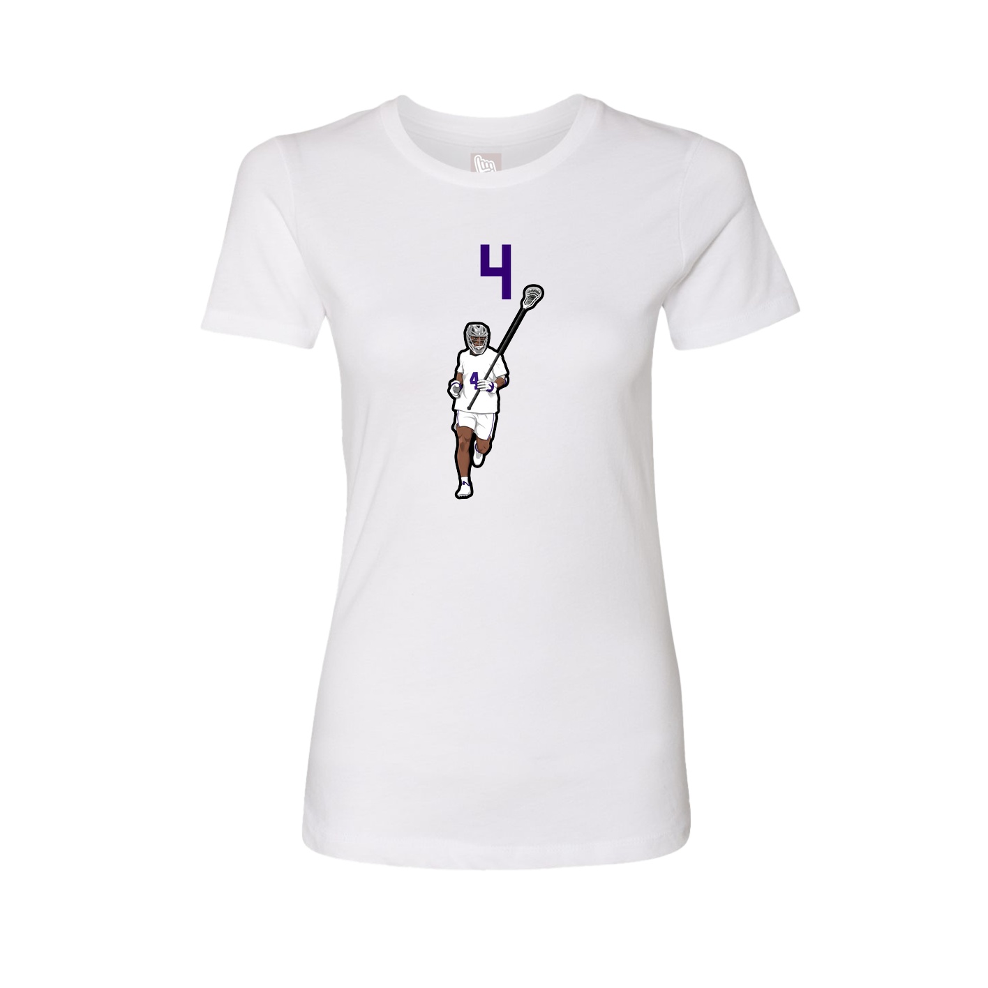 Womens Tee — Number Top in White