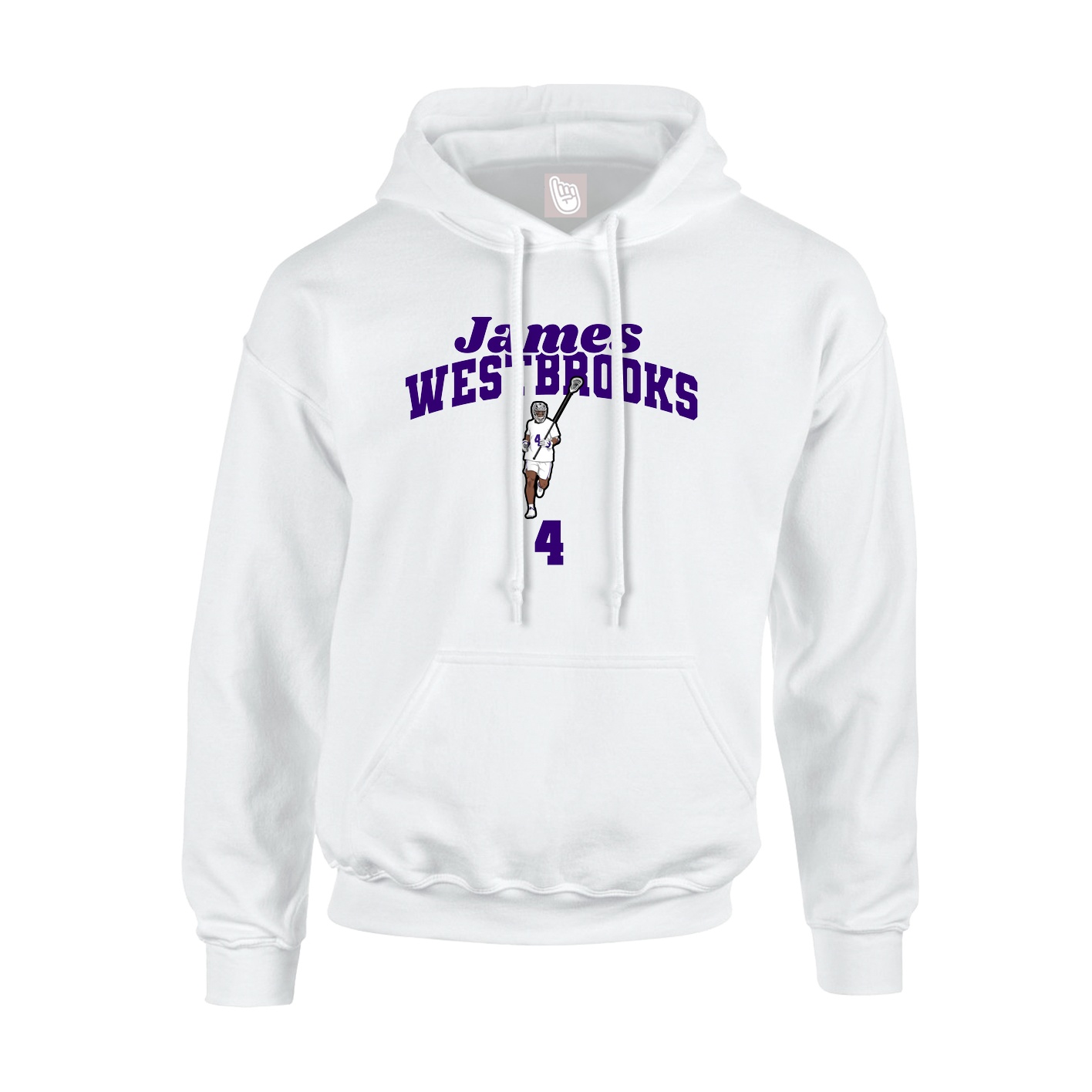 Youth Hoodie — Signature Arch in White