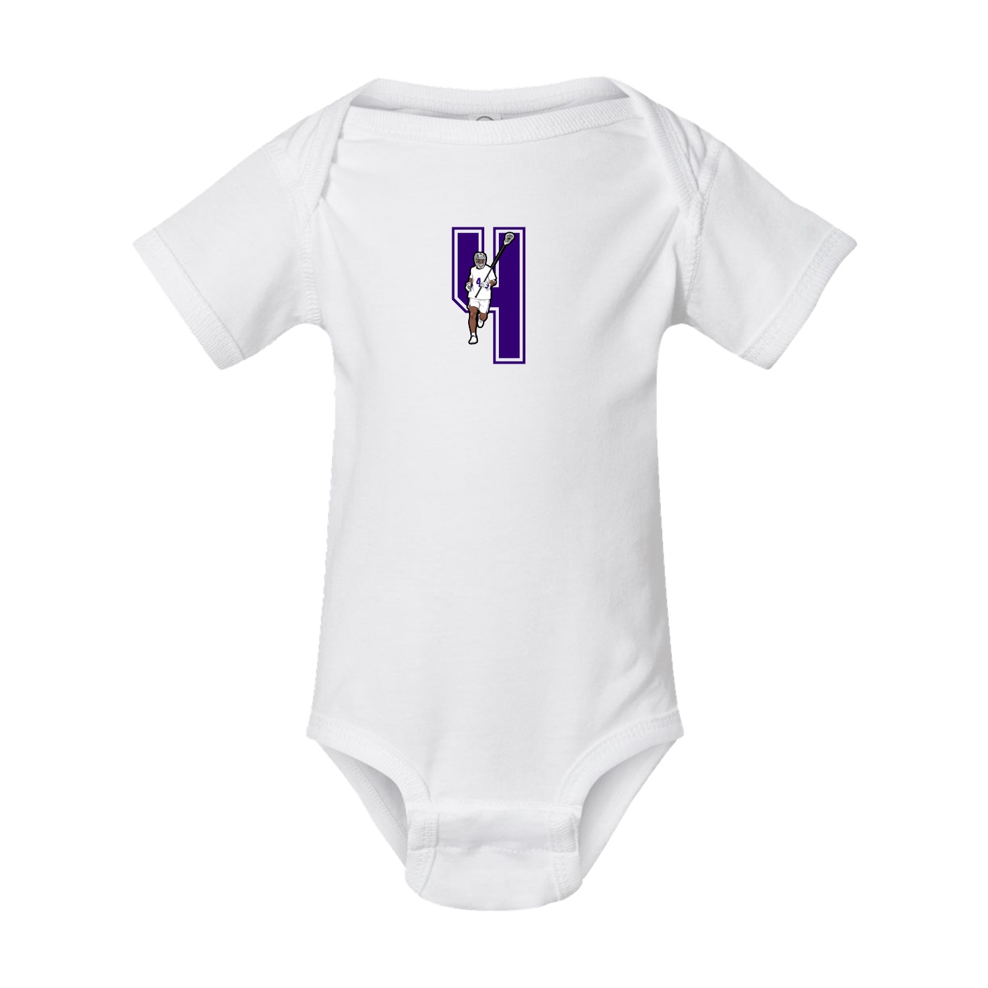 Baby Onesie — Number in White