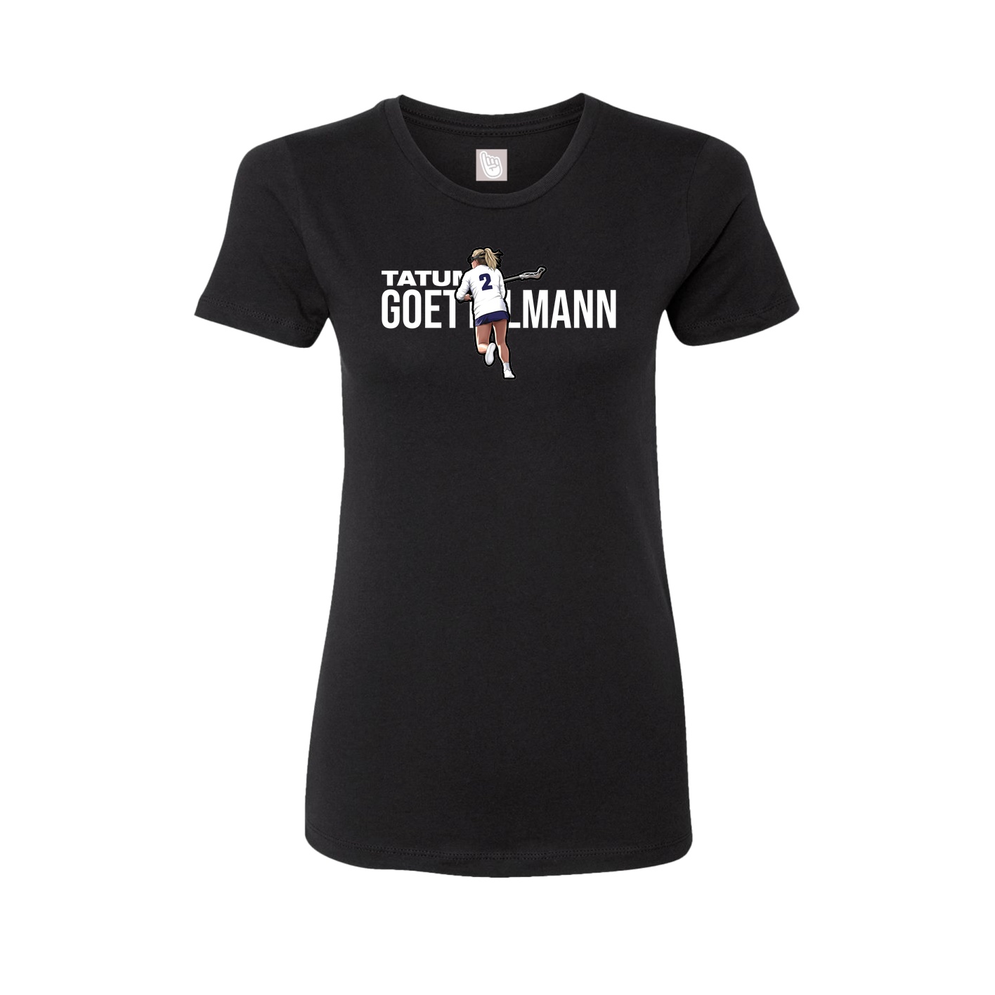 Fitted Women's Tee — Player Name in Black