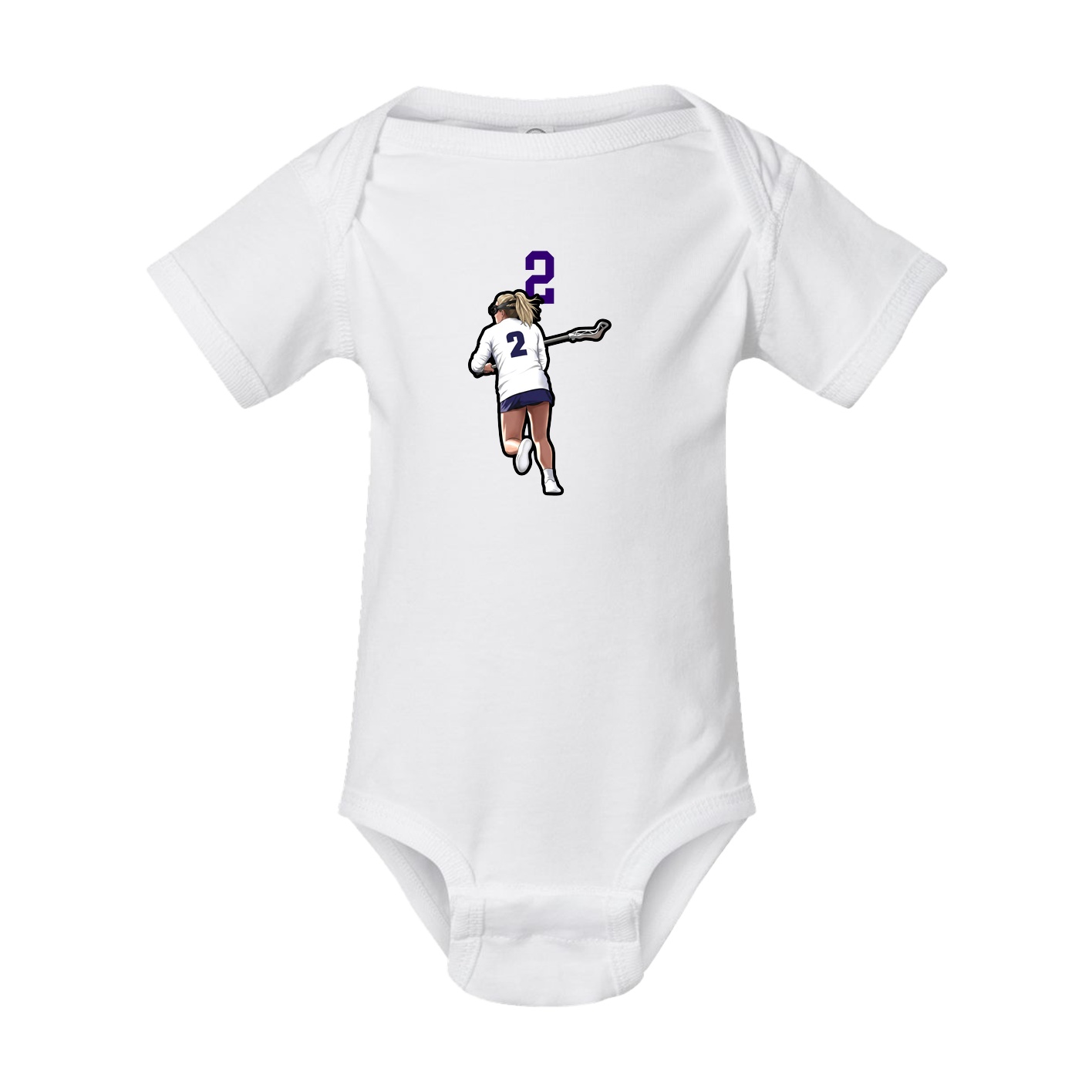 Baby Onesie — Number Top in White