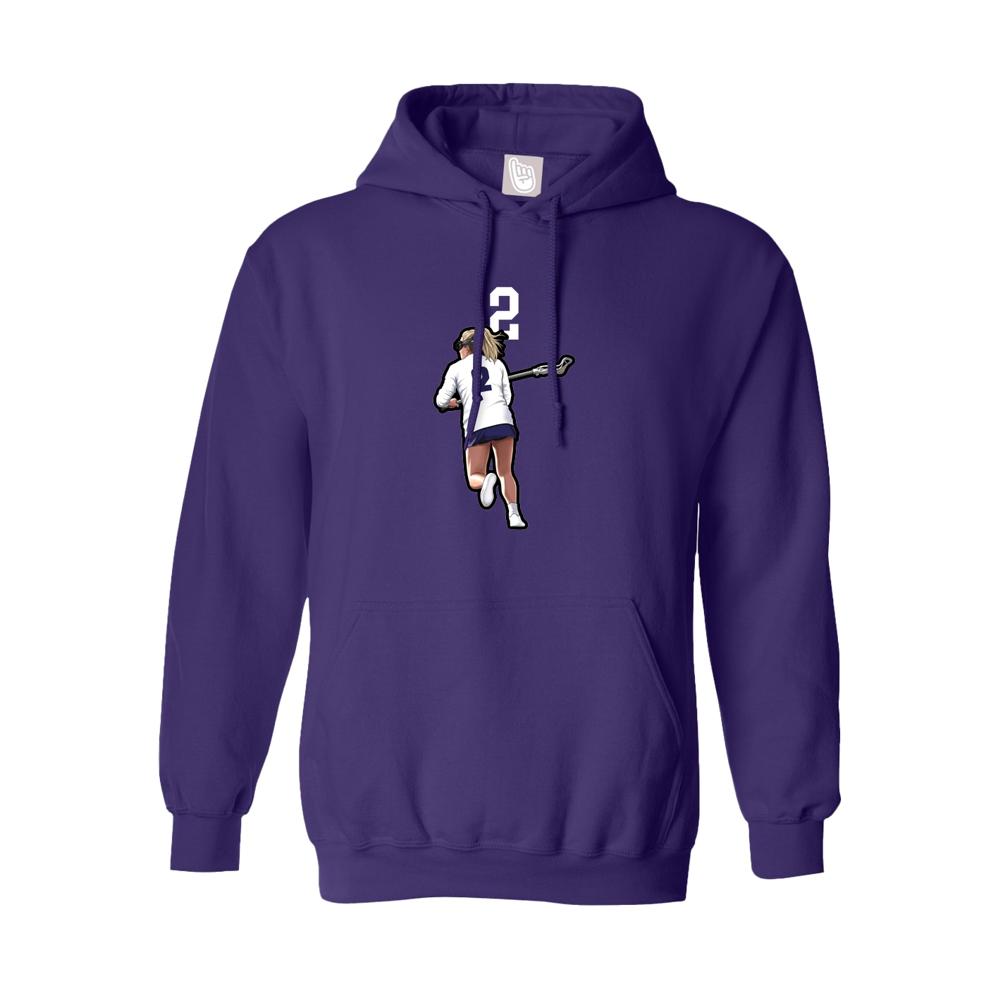 Hoodie — Number Top in Purple