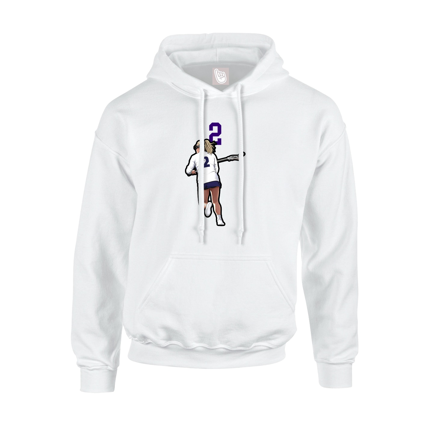 Hoodie — Number Top in White