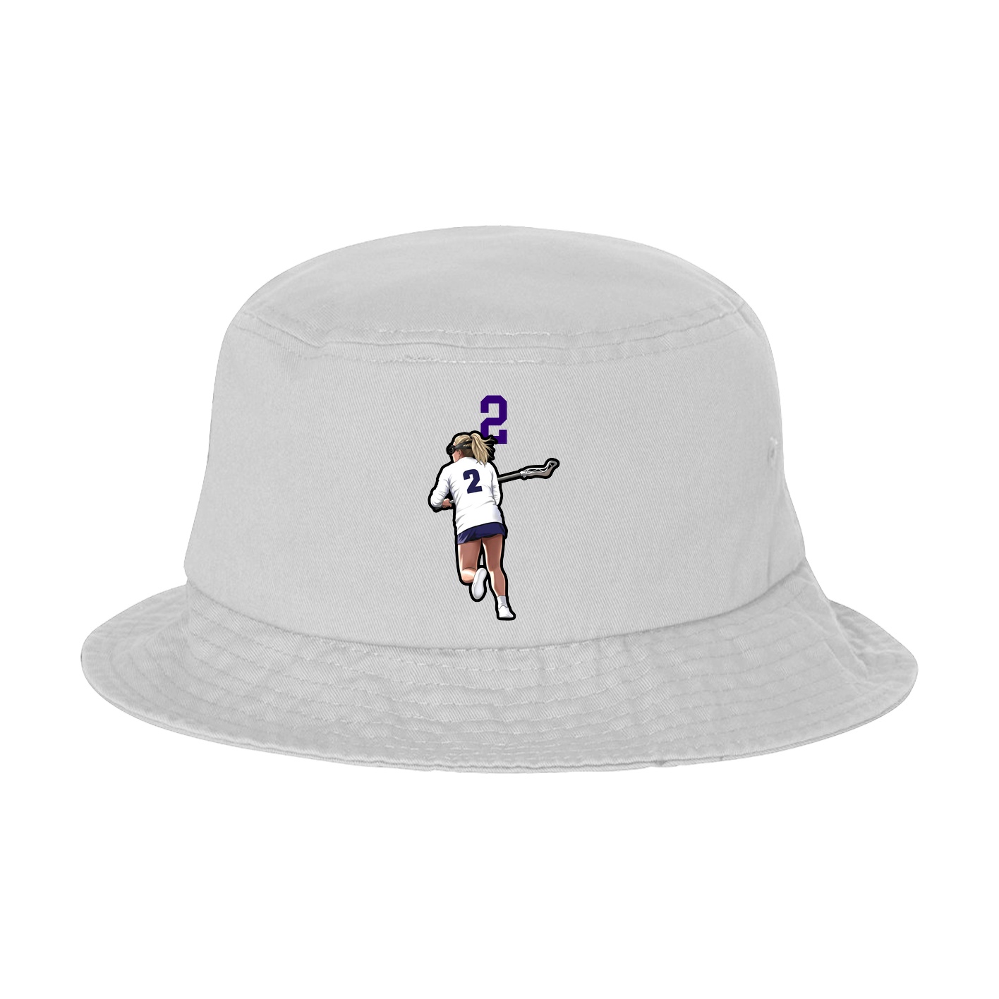 Bucket Cap — Number Top in White