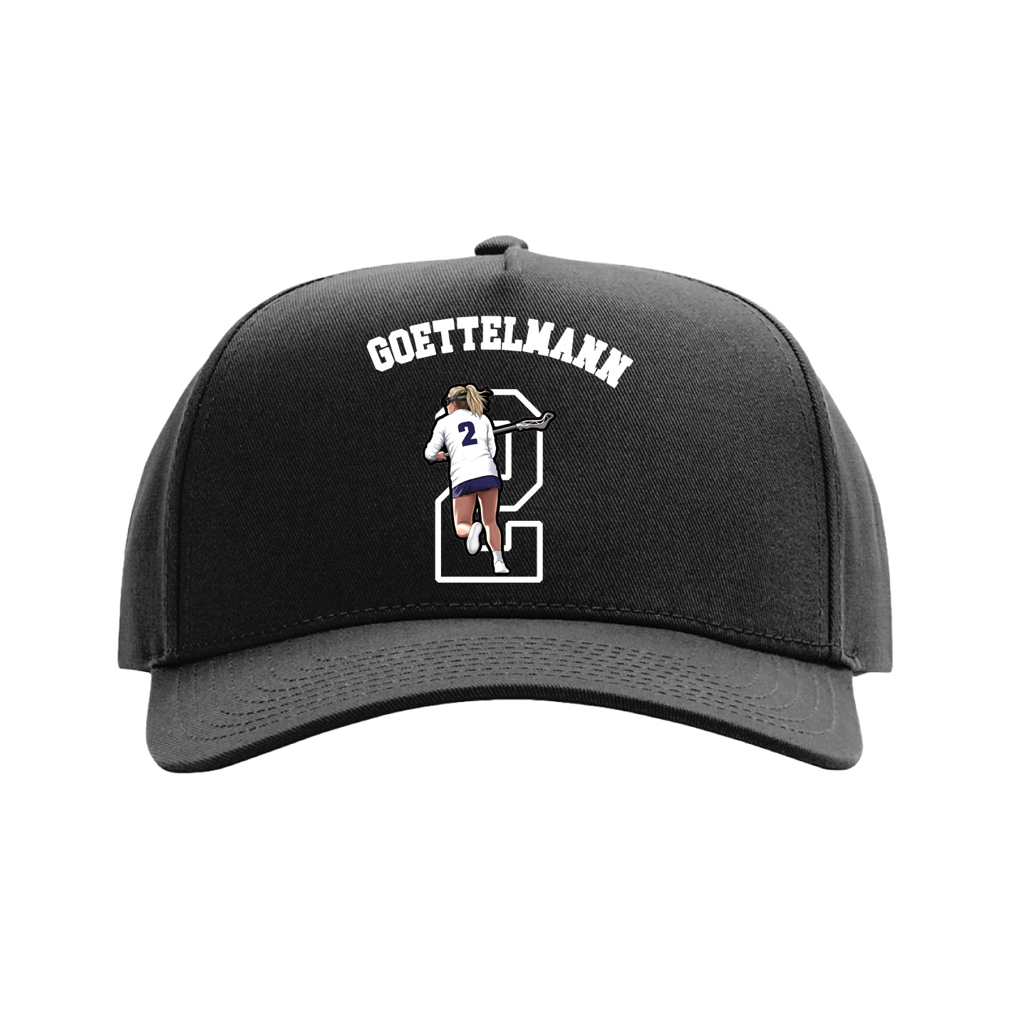 Full Fabric Five-Panel Champ Cap — Shirsey Arch in Black