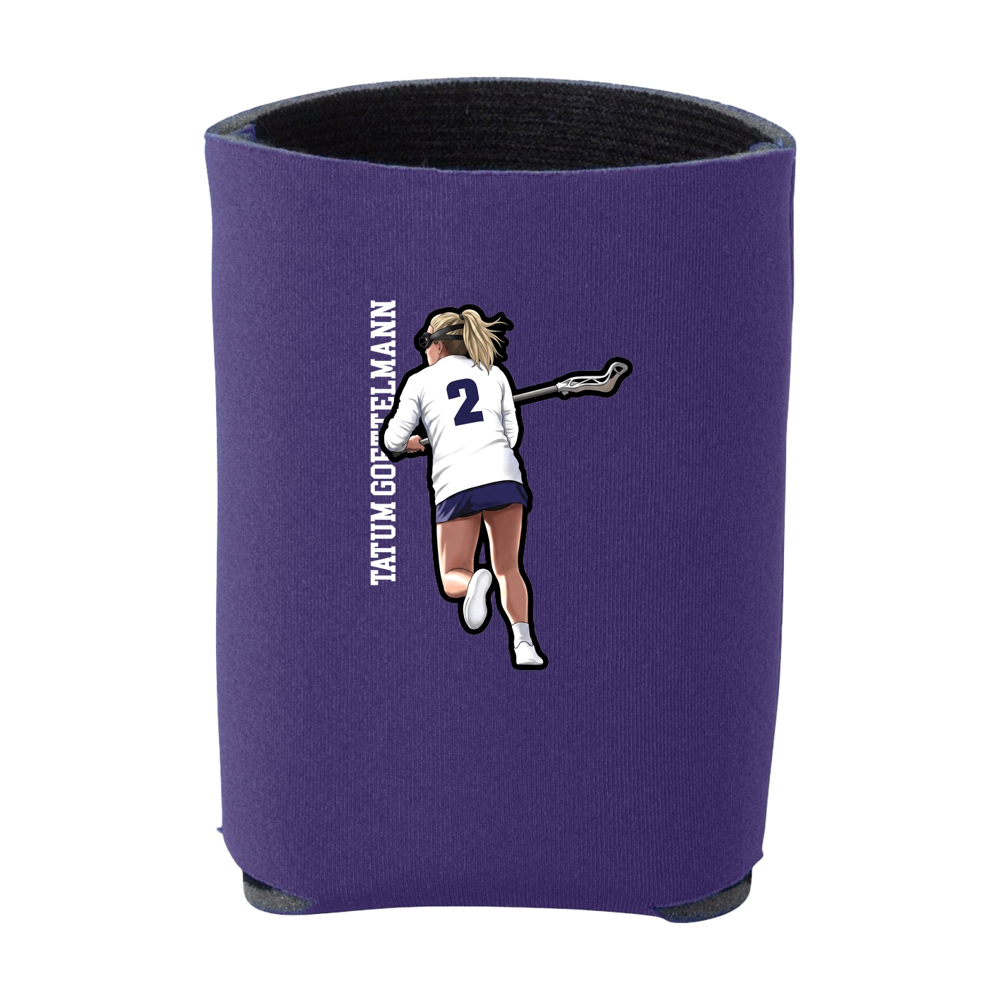 Can Holder — Name Vertical in Purple