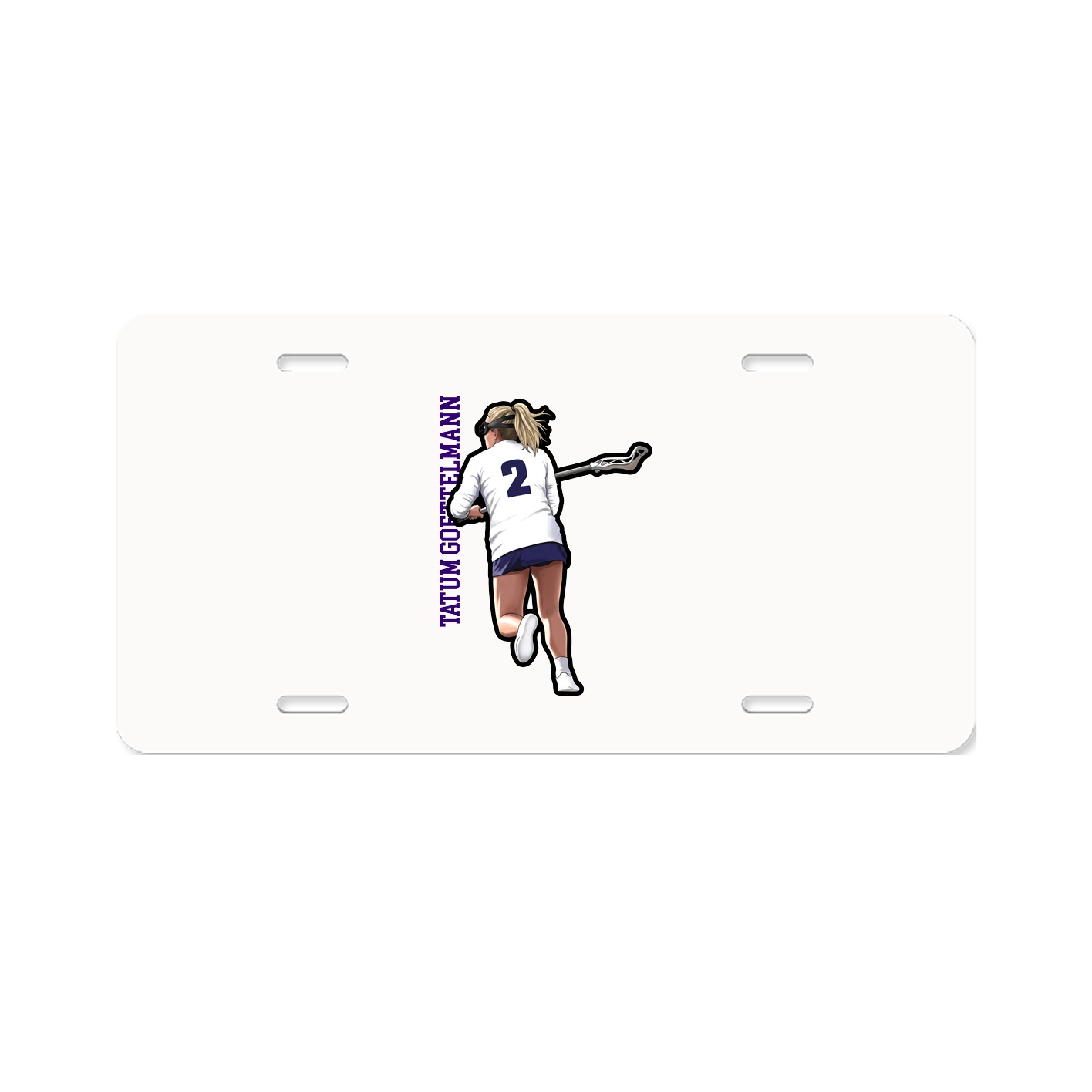 License Plate — Name Vertical in Classic