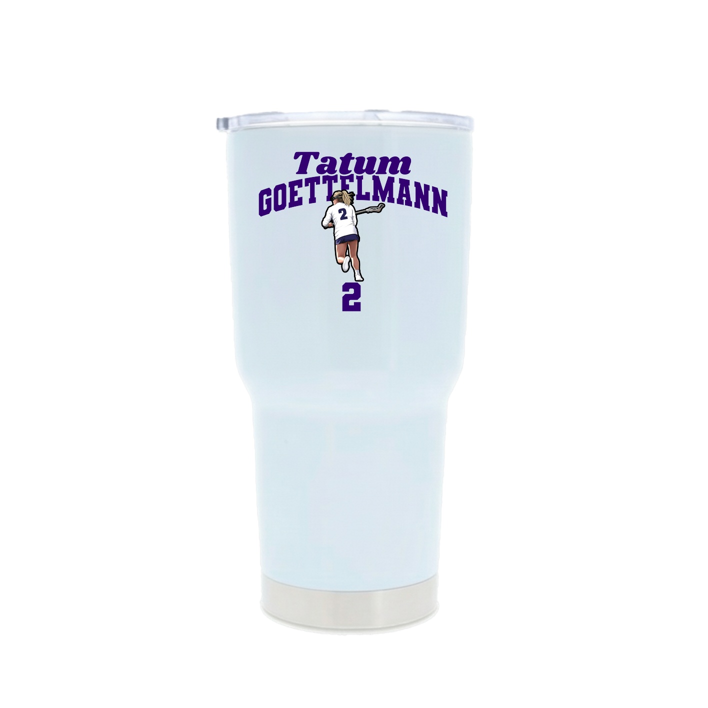 30oz Stainless Steel Tumbler — Signature Arch in White