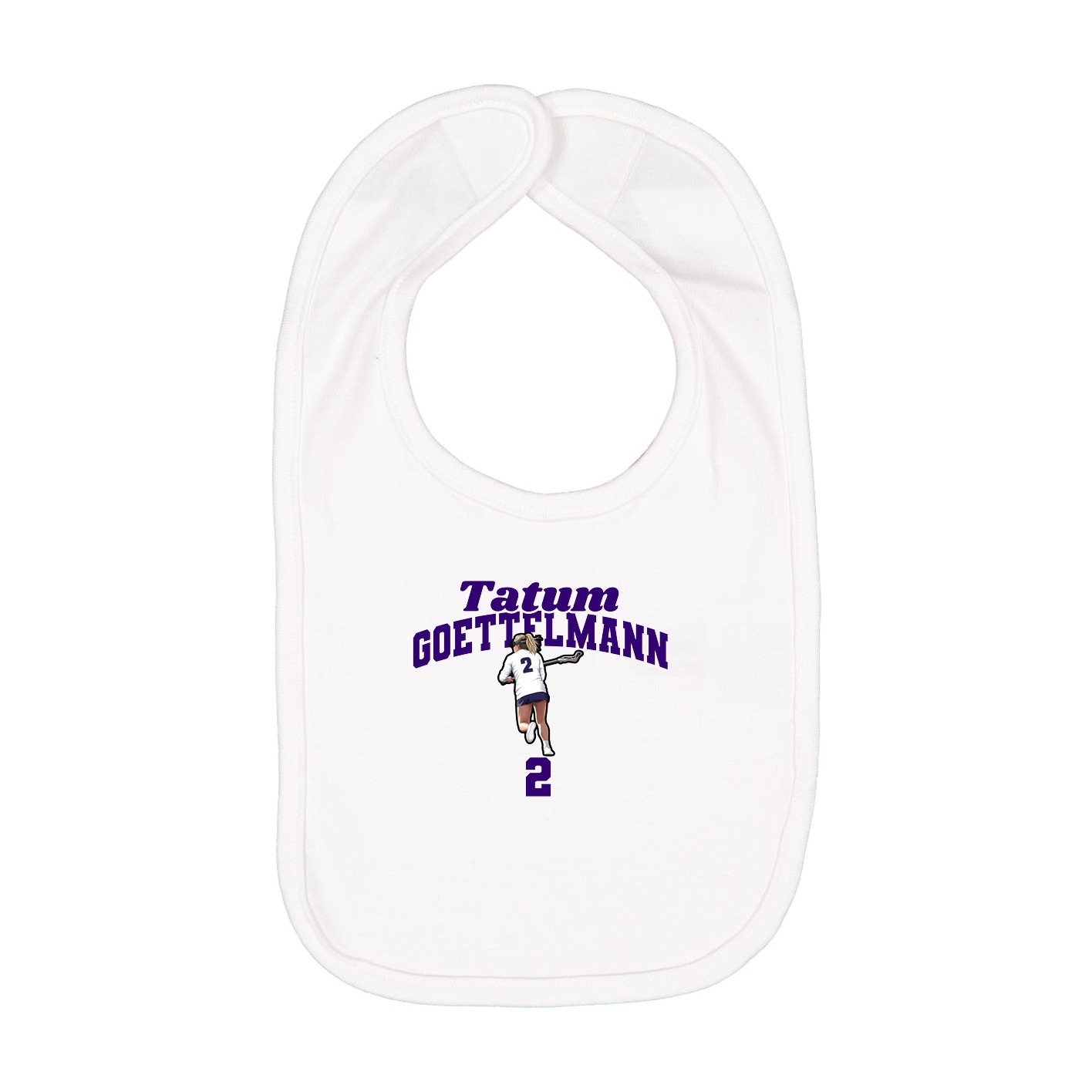 Infant Bib — Signature Arch in White