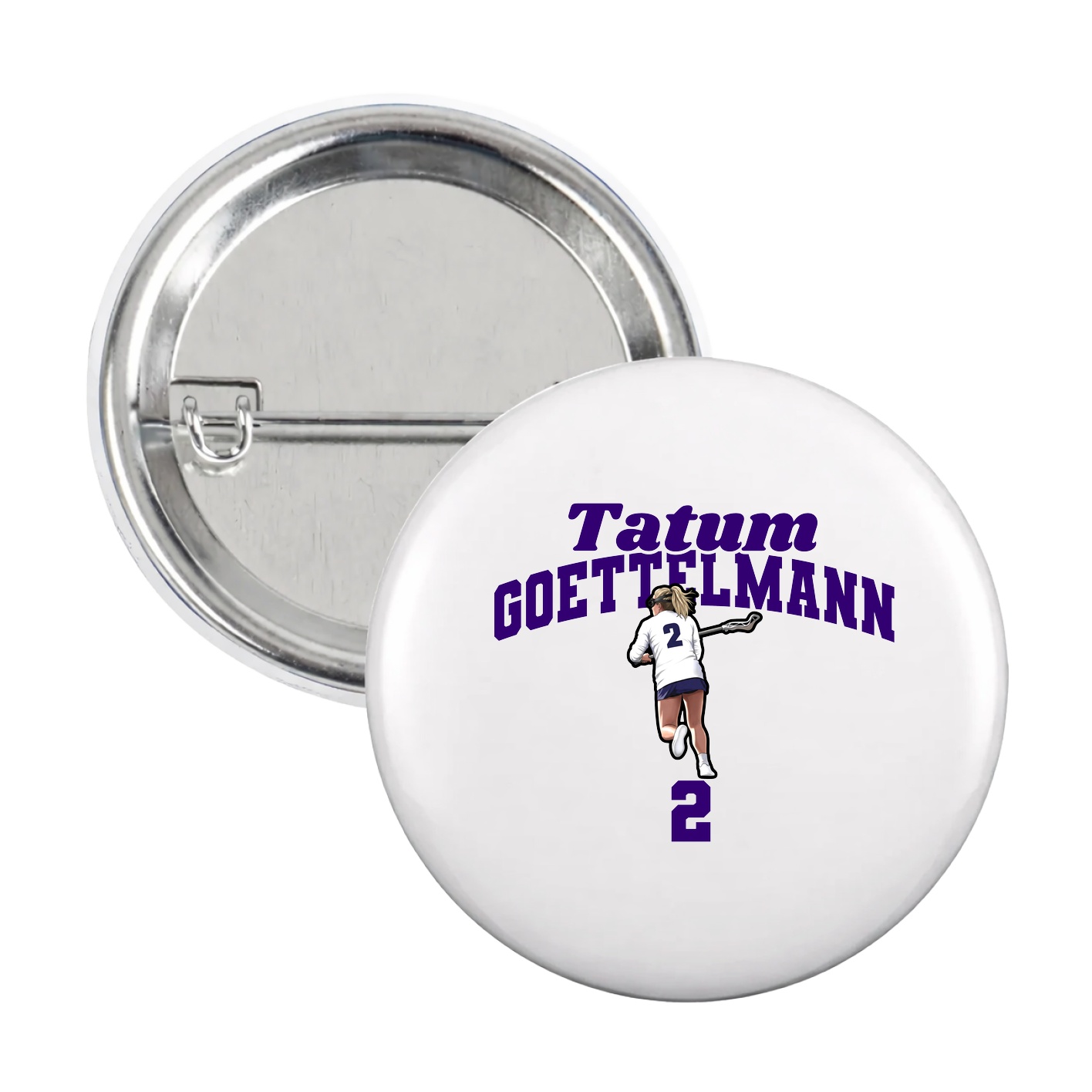 Game Day Button — Signature Arch in White