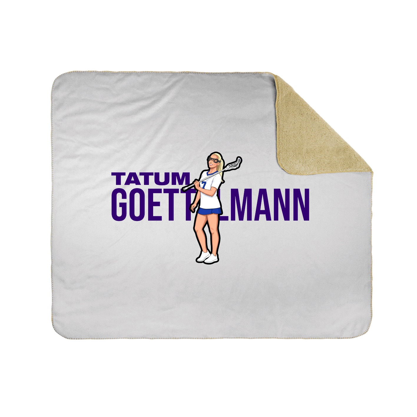 Throw Blanket — Player Name in White